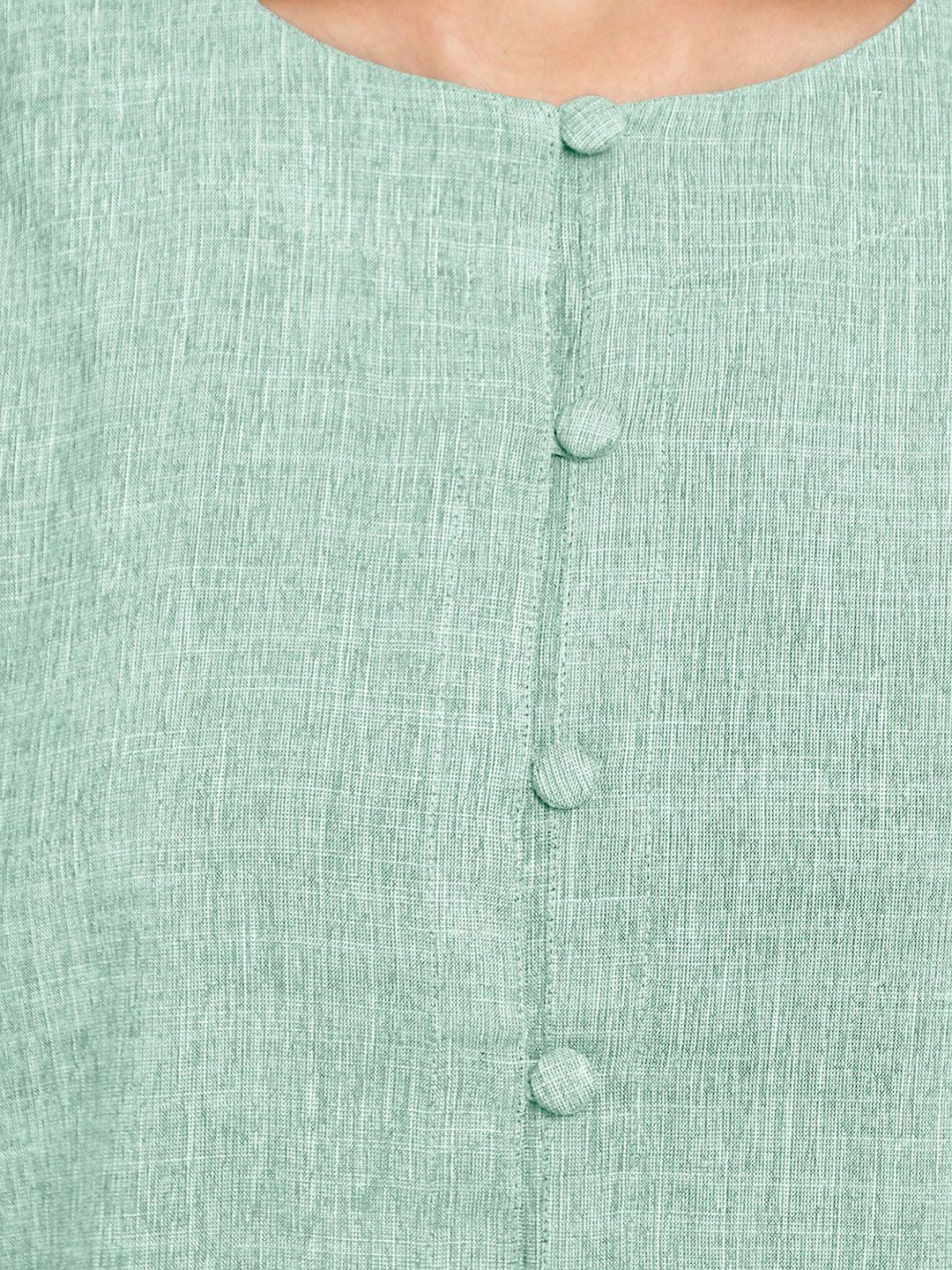 Green Cotton Linen Tunic — view 9