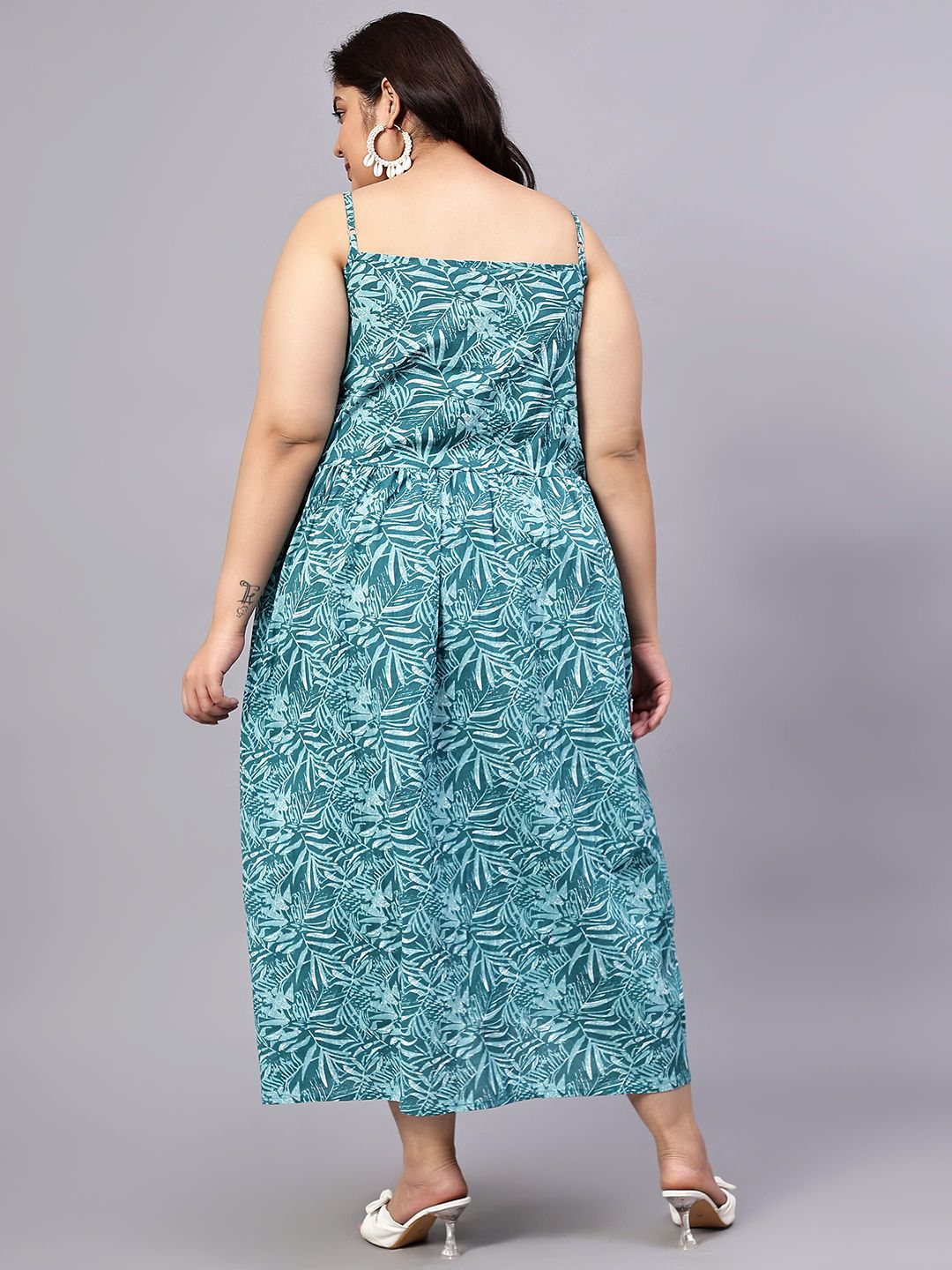 Green Leaf Plus Size Strap Dress — view 5