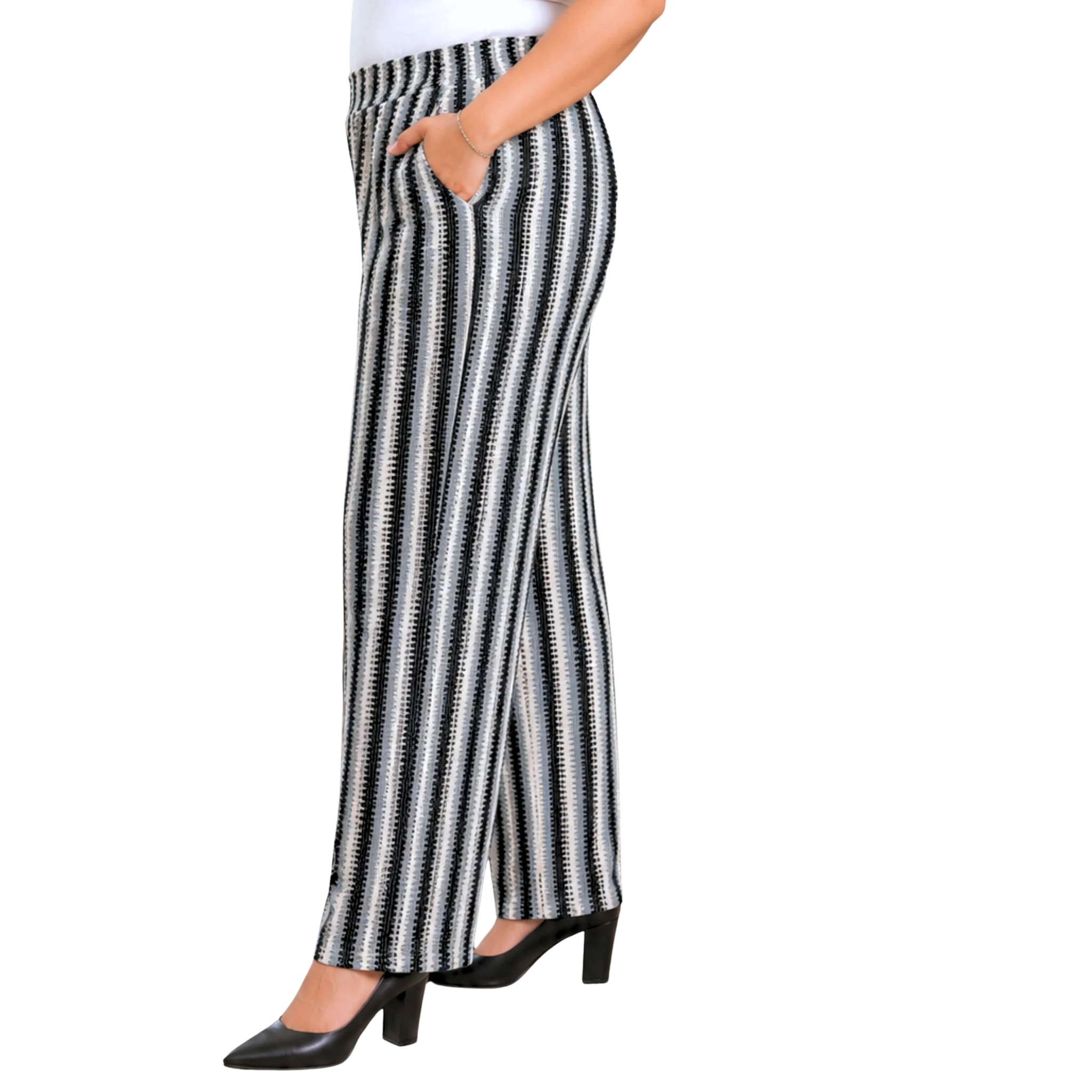 Blue and Black Crochet Trousers