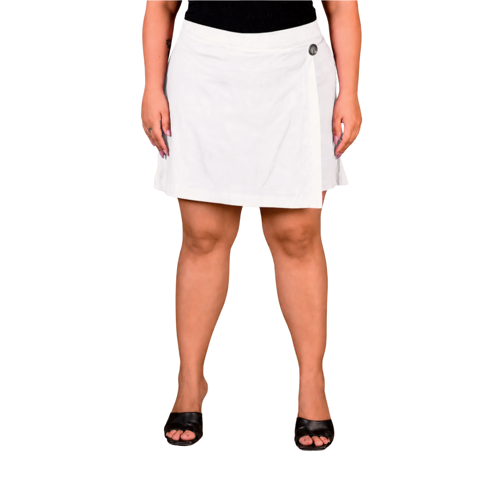White Cotton Skorts