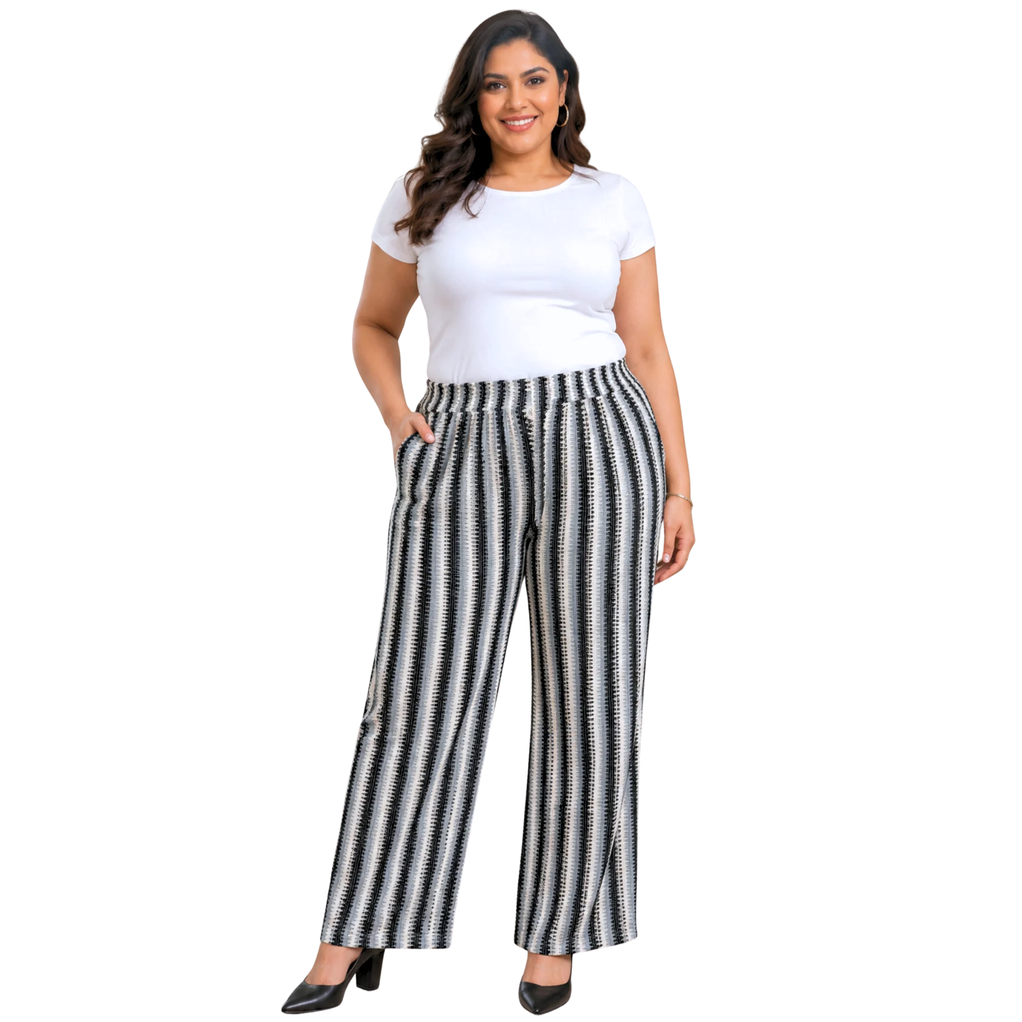 Blue and Black Crochet Trousers