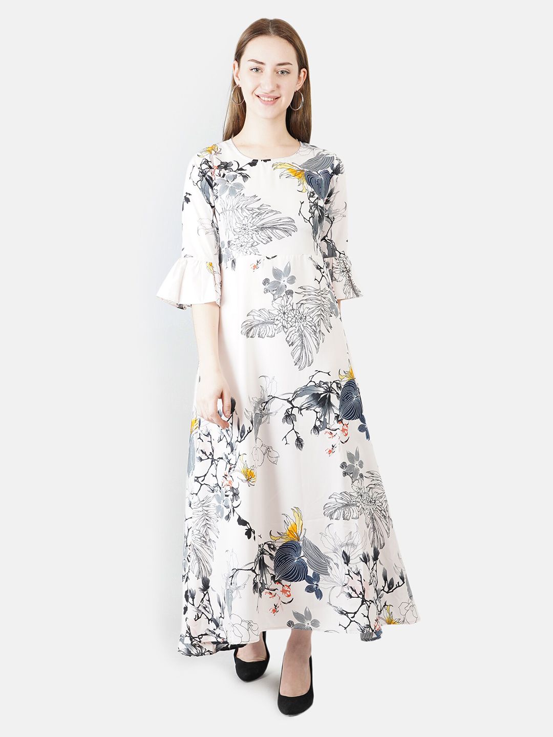 Pink Floral Maxi Dress — view 8