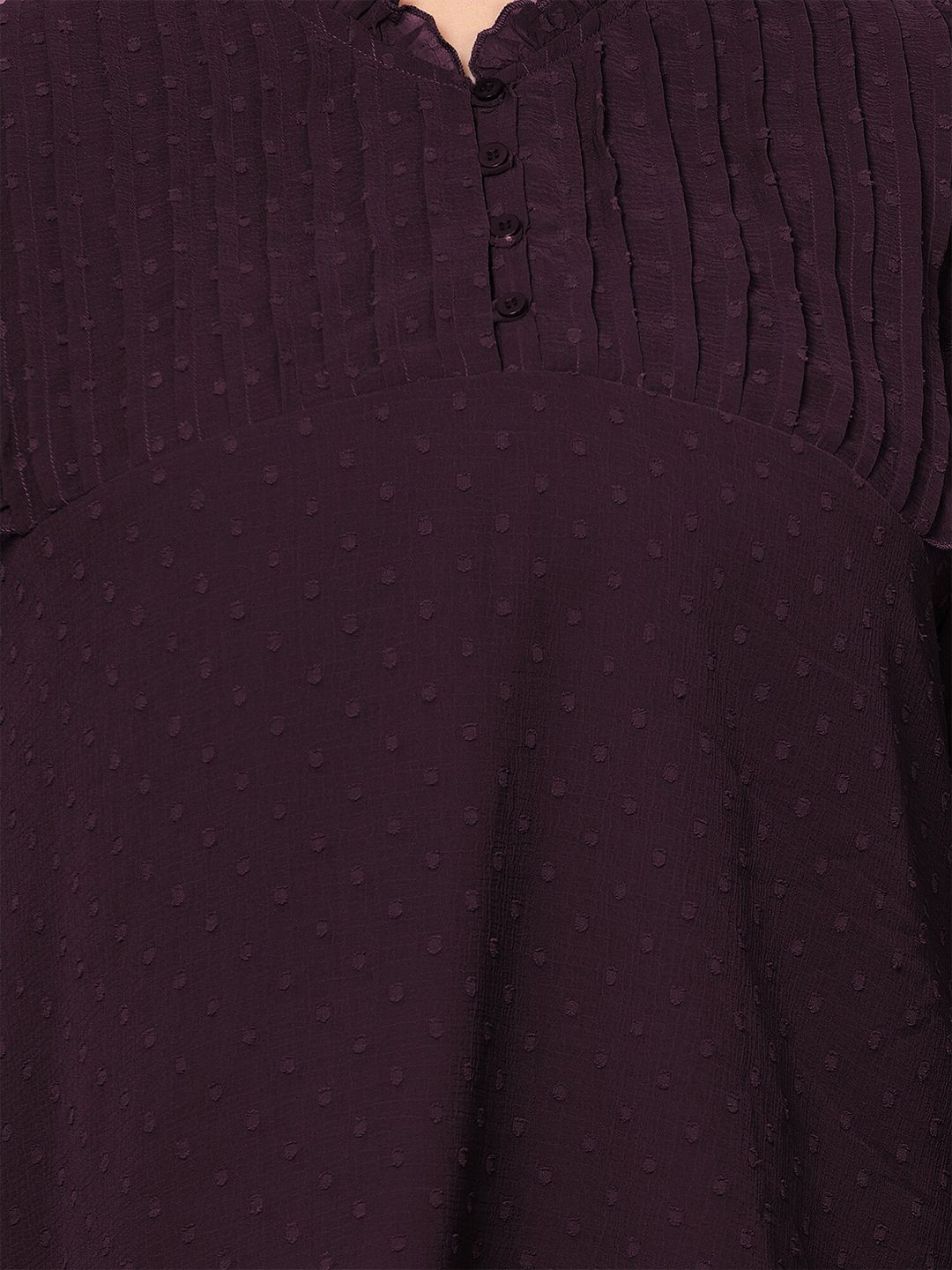 Purple Georgette Plus Size Tunic — view 2