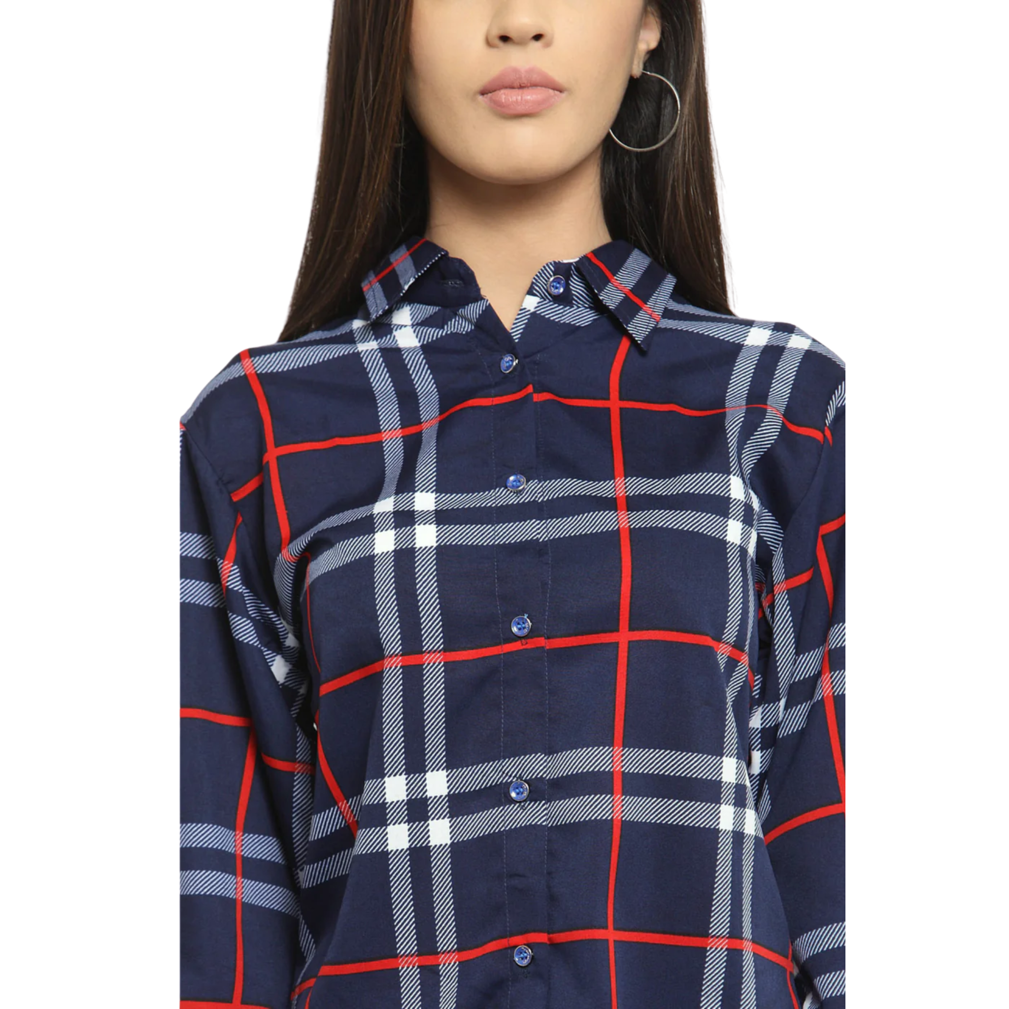 Blue and Red Checkered Shirt