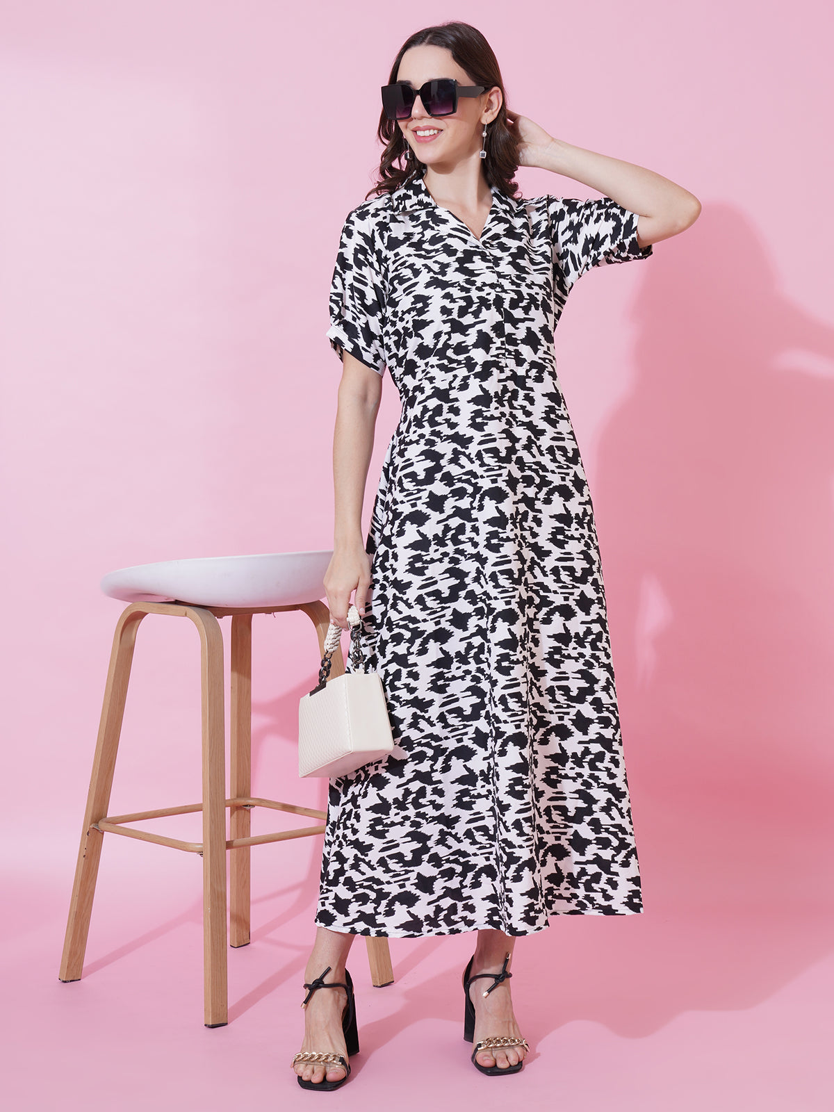 Black and White Maxi Dress