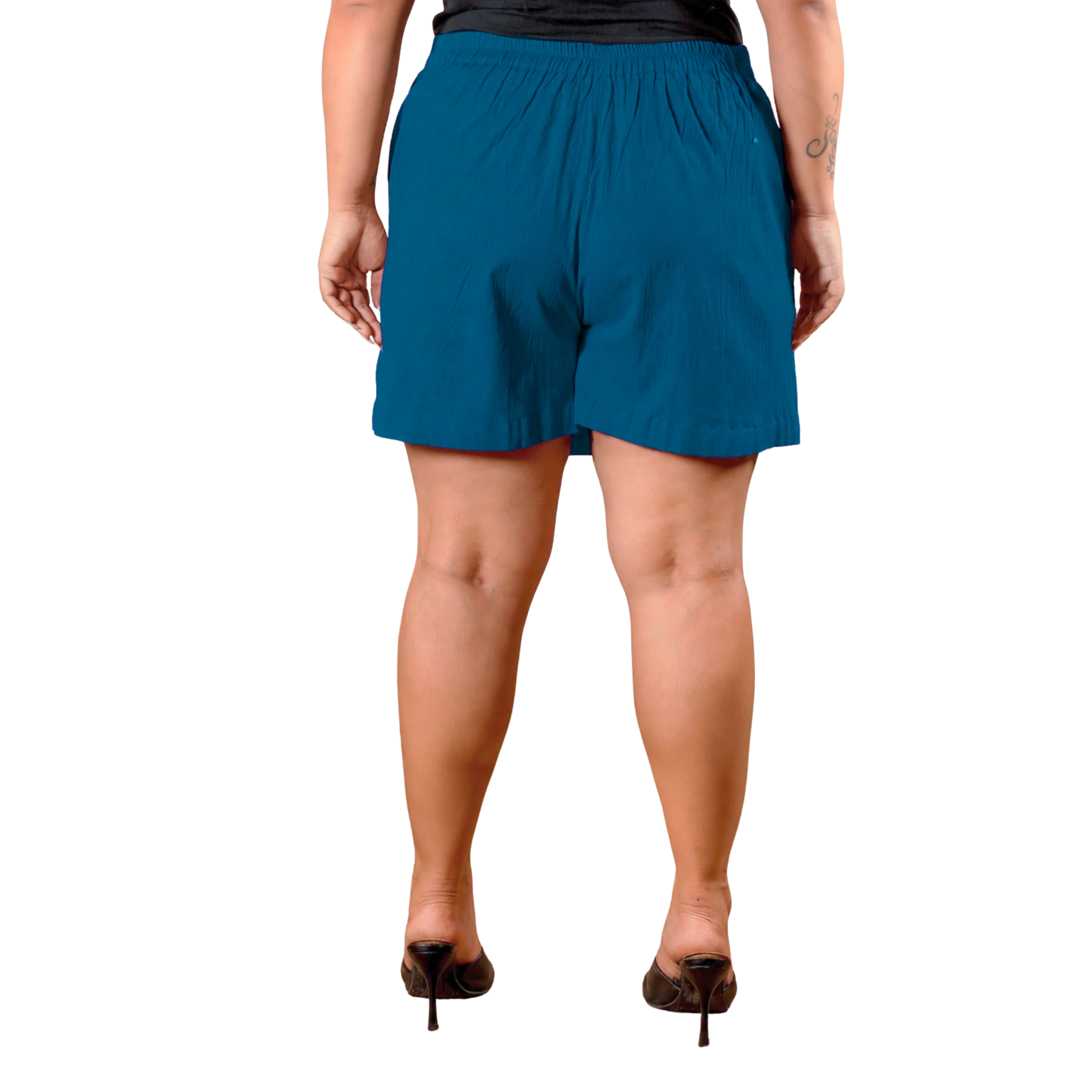 Blue Cotton Skorts