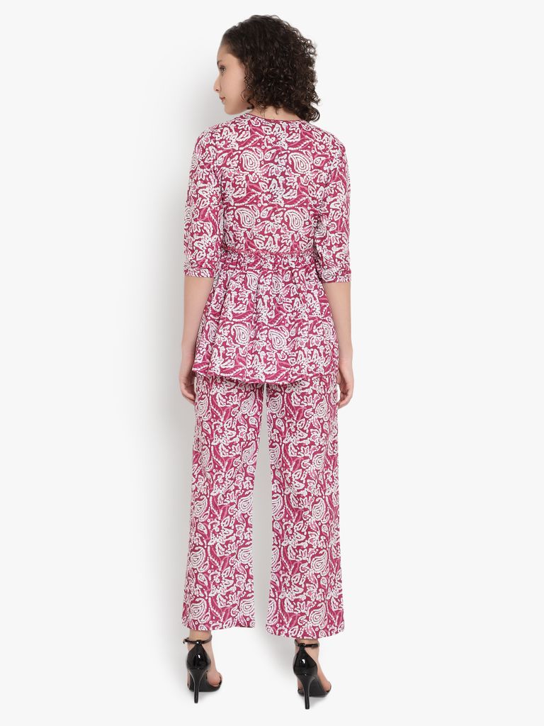 Pink Hand Block Print Co-Ord Set