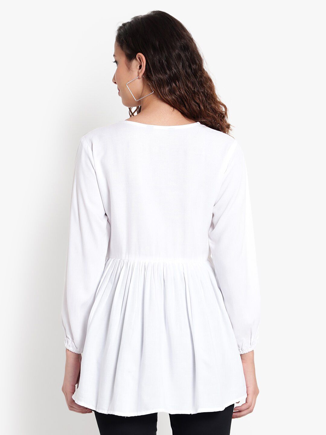 White Embroidered Tunic — view 5