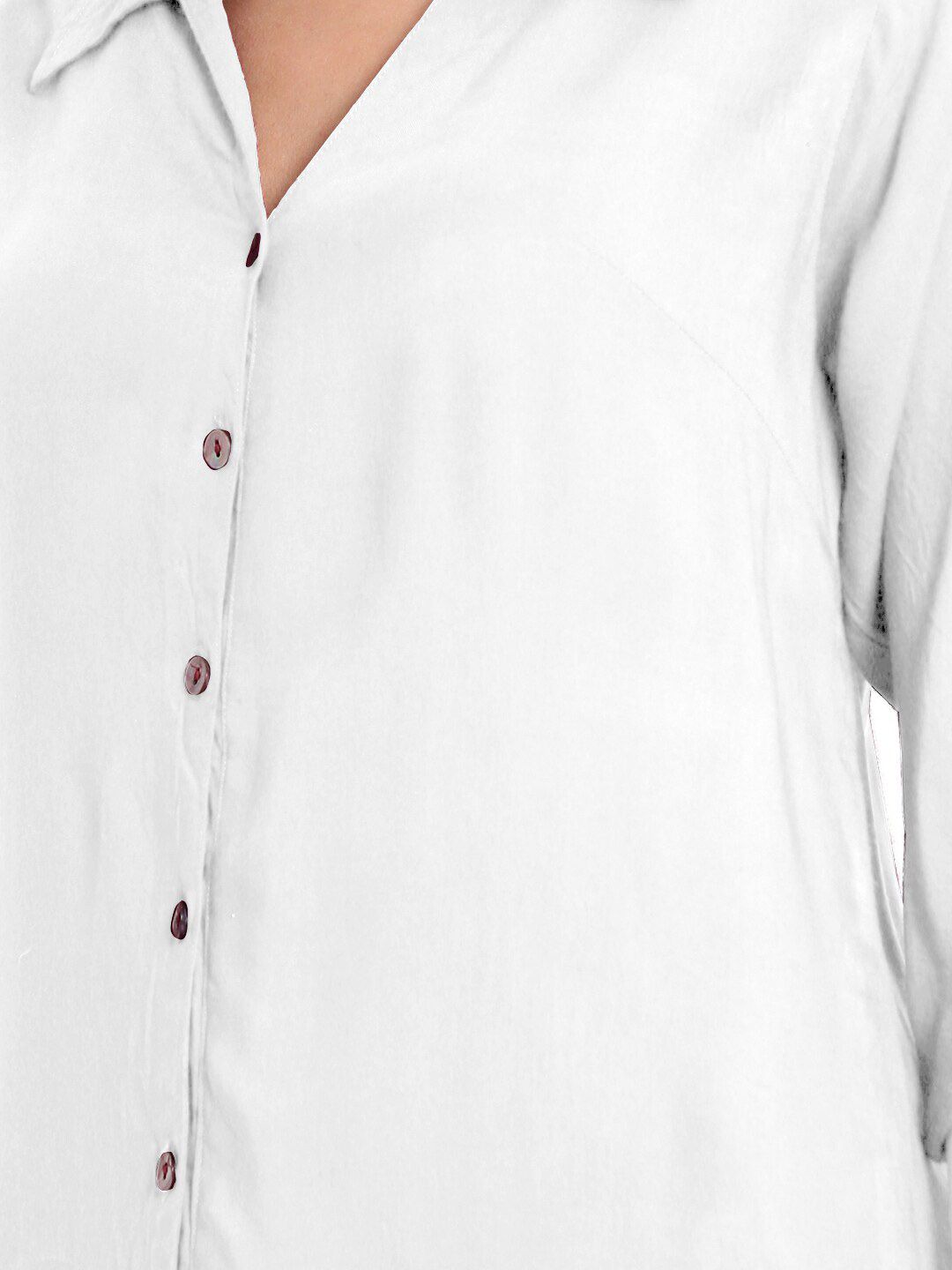 White Longline Plus Size Shirt — view 2