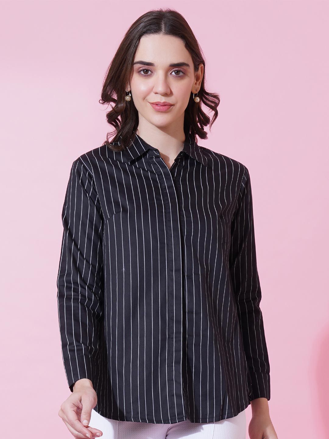 Black Stripe Formal Shirt — view 8