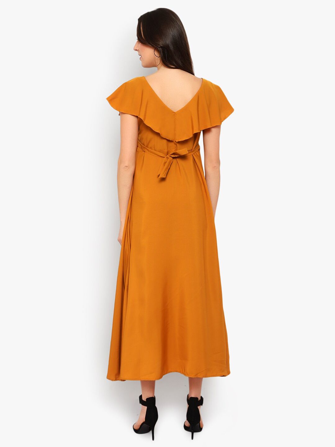 Yellow Solid Maxi Dress — view 11