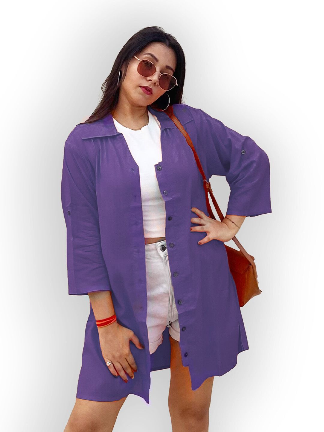 Lavender Oversize Shirt — view 1