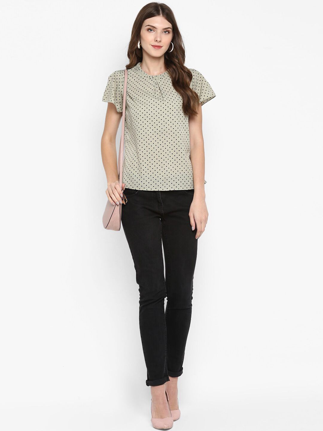 Green Polka Dot Top — view 13