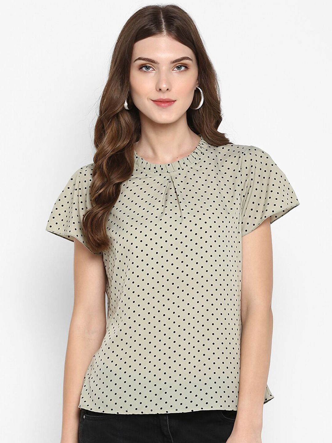 Green Polka Dot Top — view 7