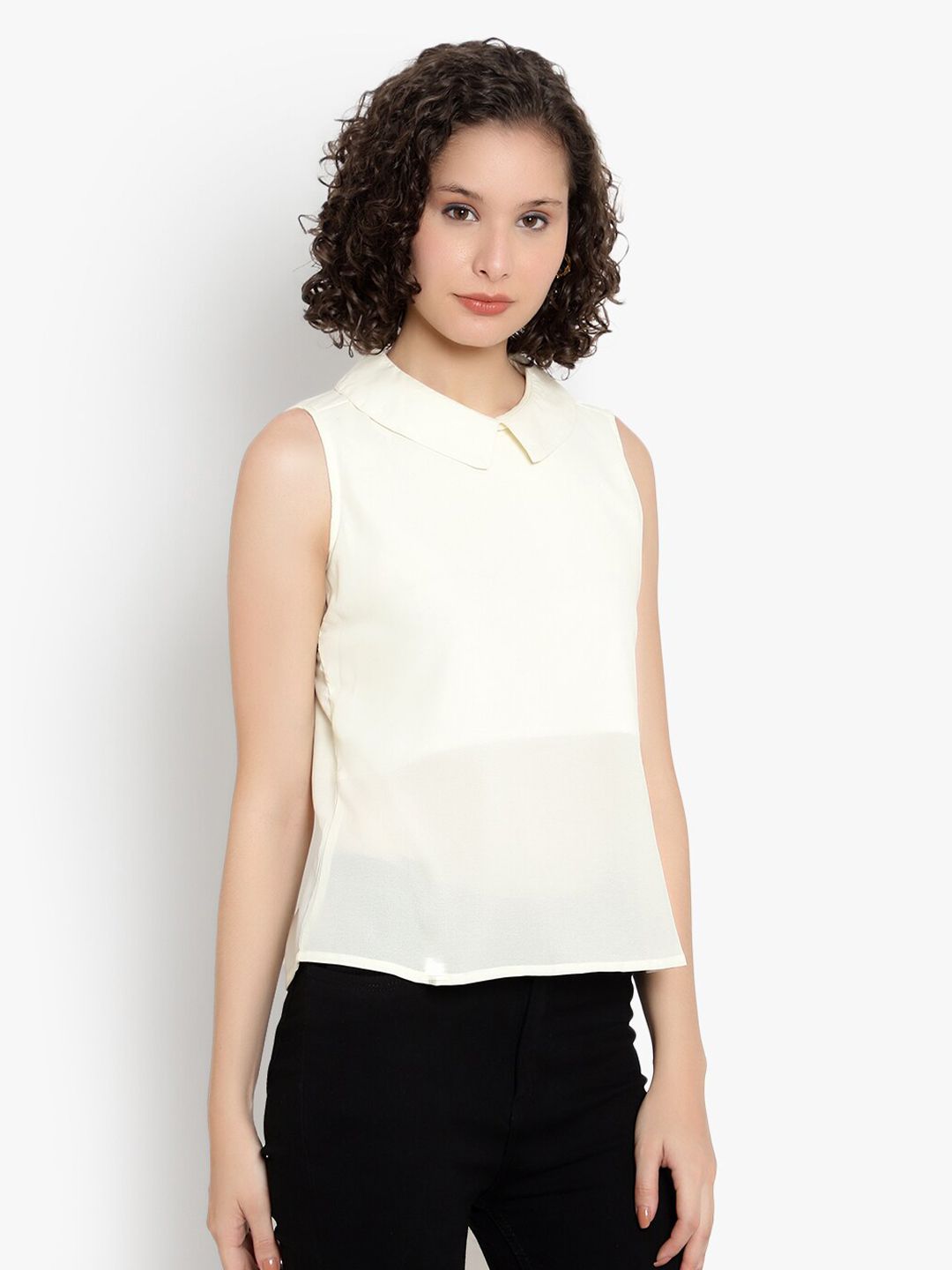 Off-White Georgette Top — view 9