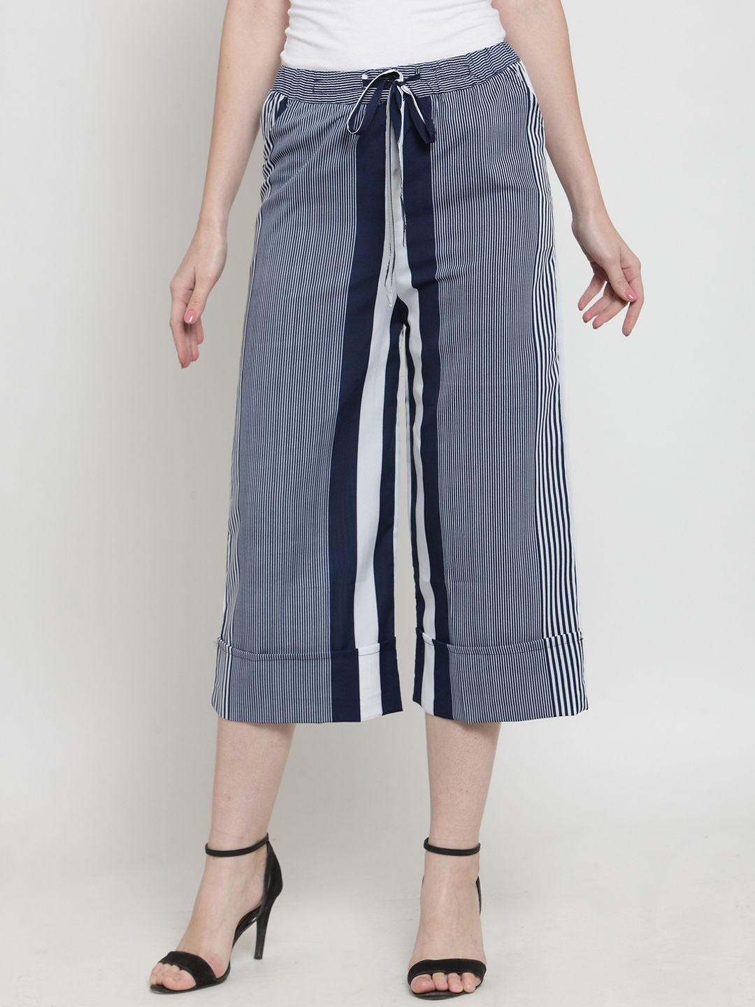 Blue And White Culottes — view 1