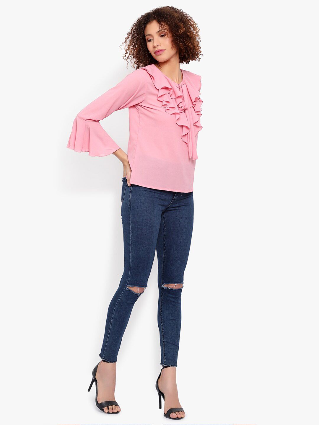 Pink Flared Top — view 9