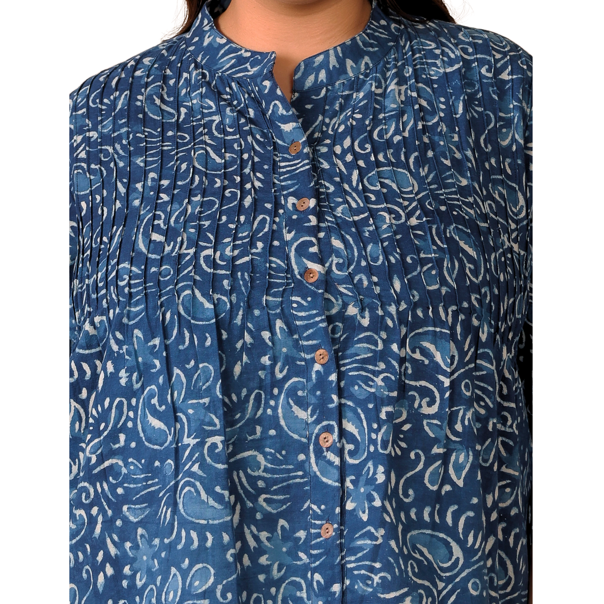 Indigo Handblock Paisley Tunic