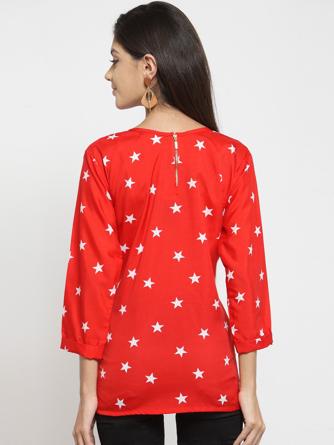 Red Star Print Top — view 4