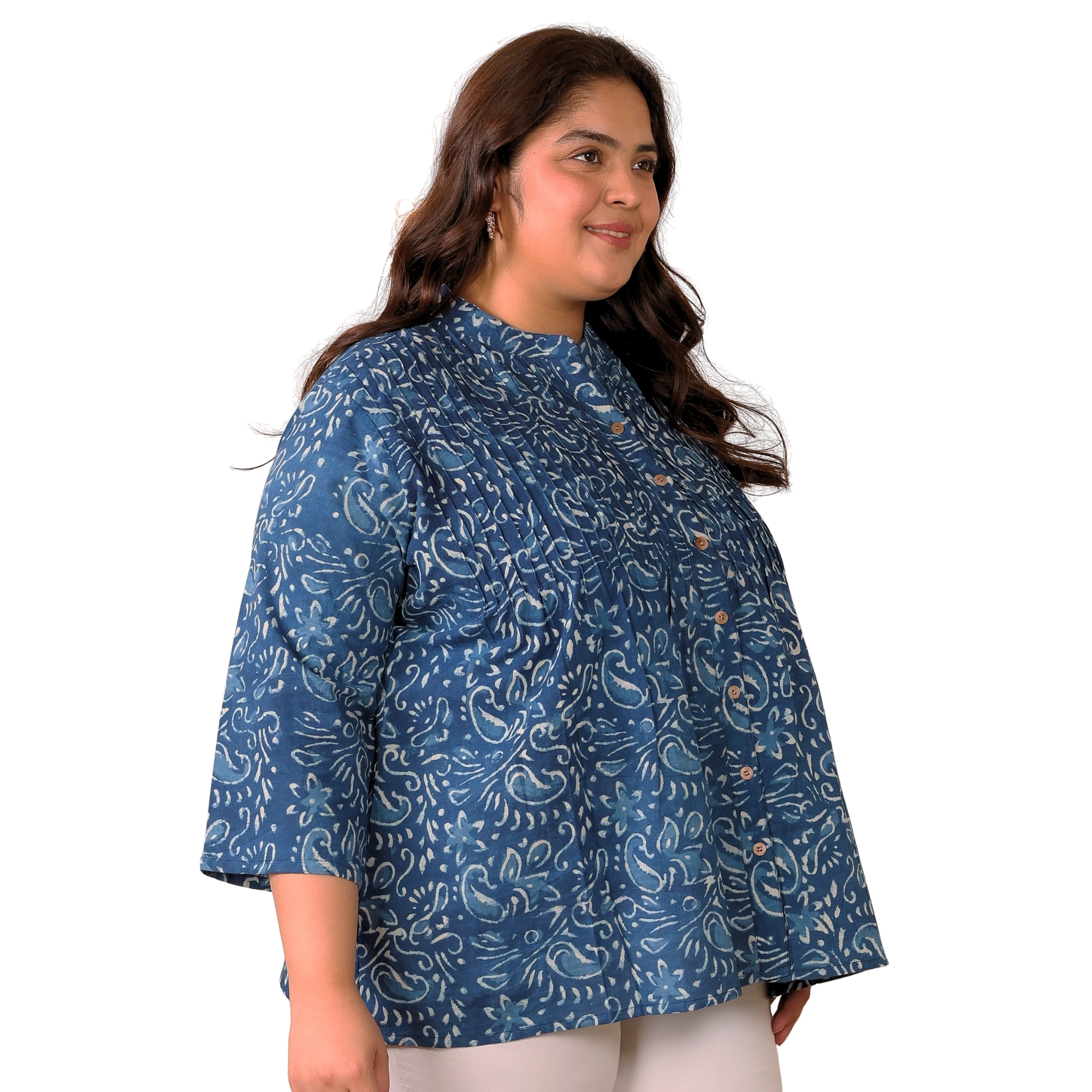 Indigo Handblock Paisley Tunic