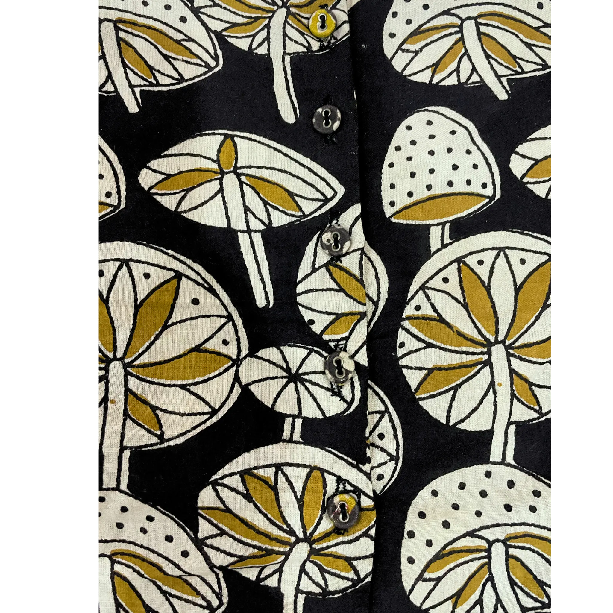 Black Mushroom Print Plus Size Dress