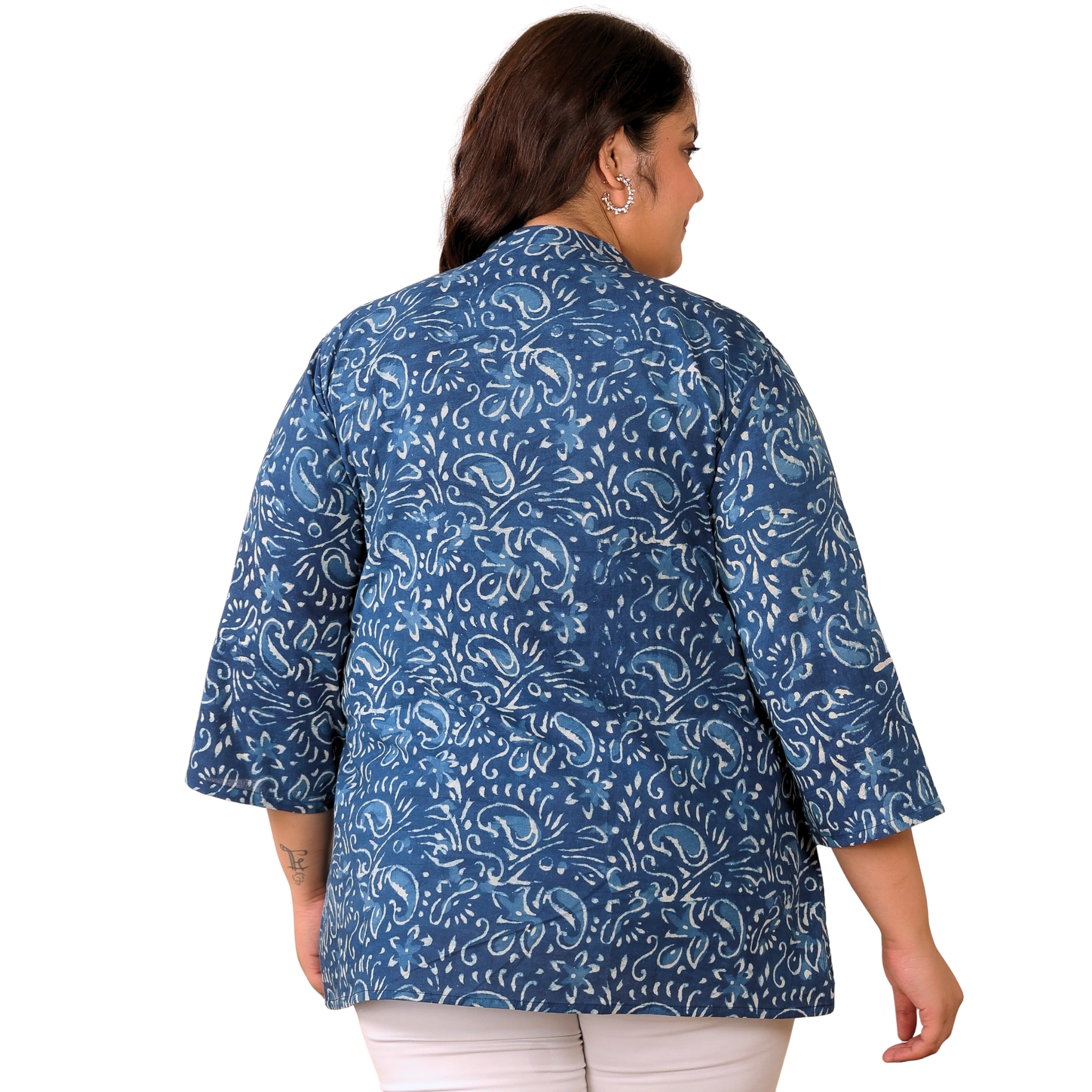 Indigo Handblock Paisley Tunic
