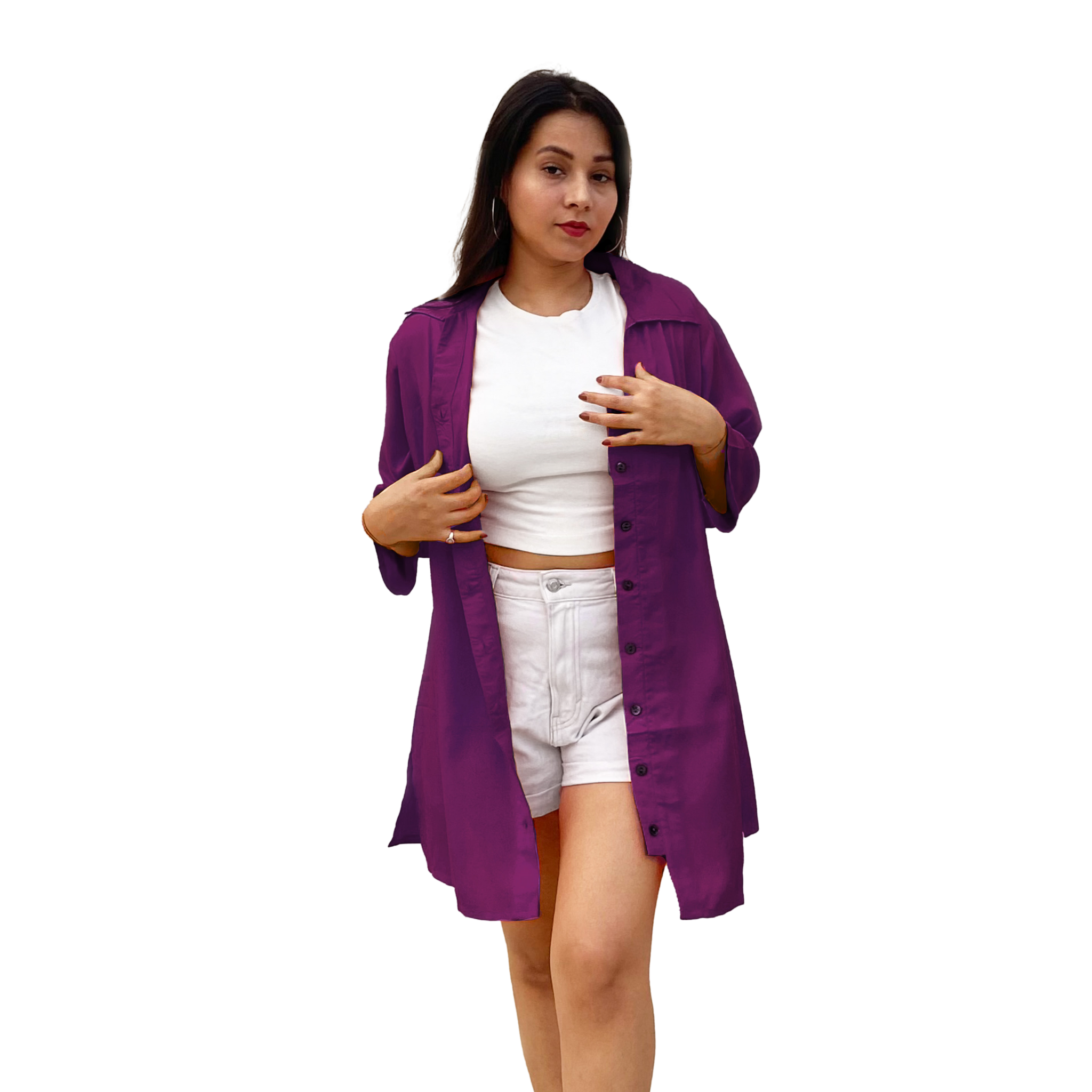 Purple Oversize Shirt