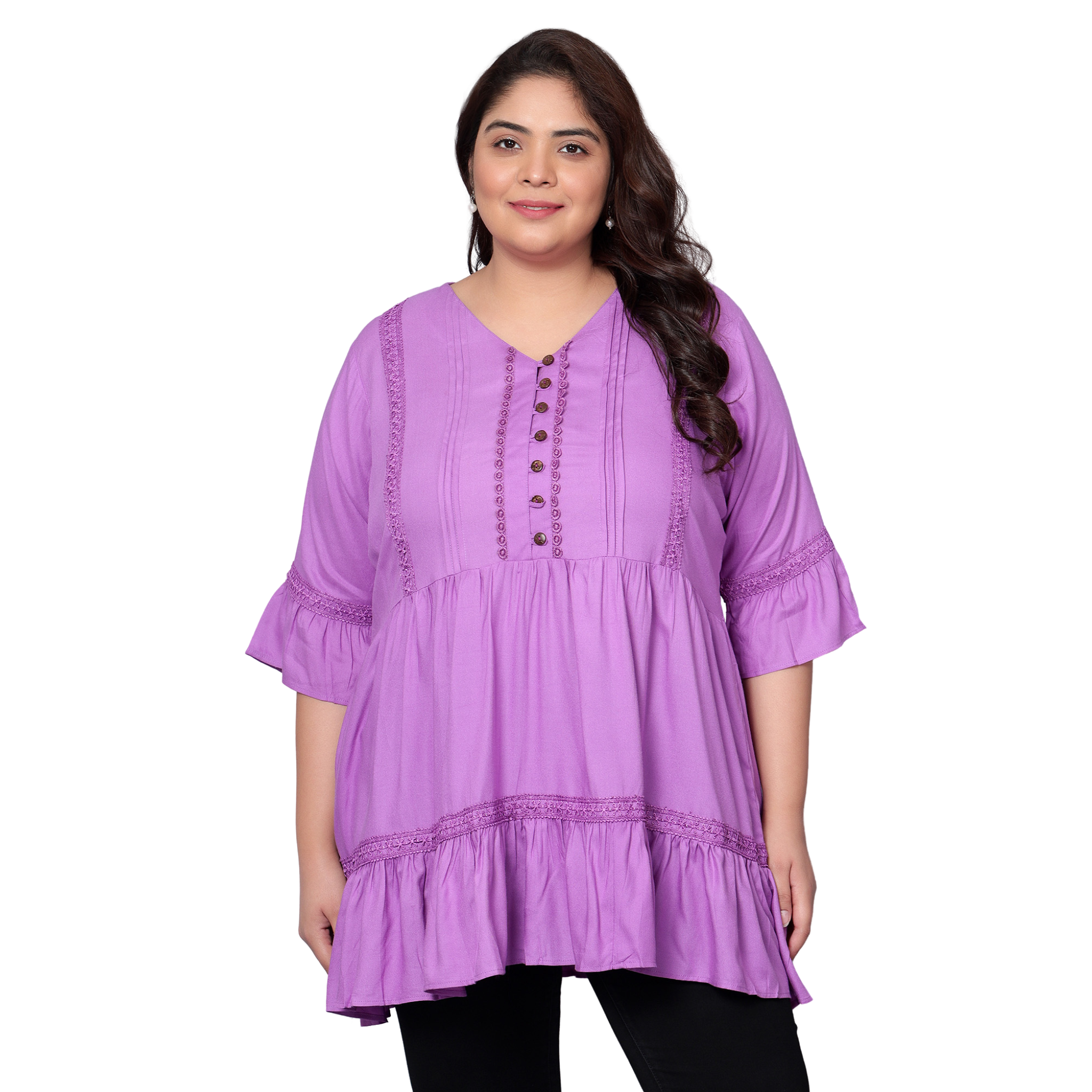 Lavender Lace Plus Size Tunic