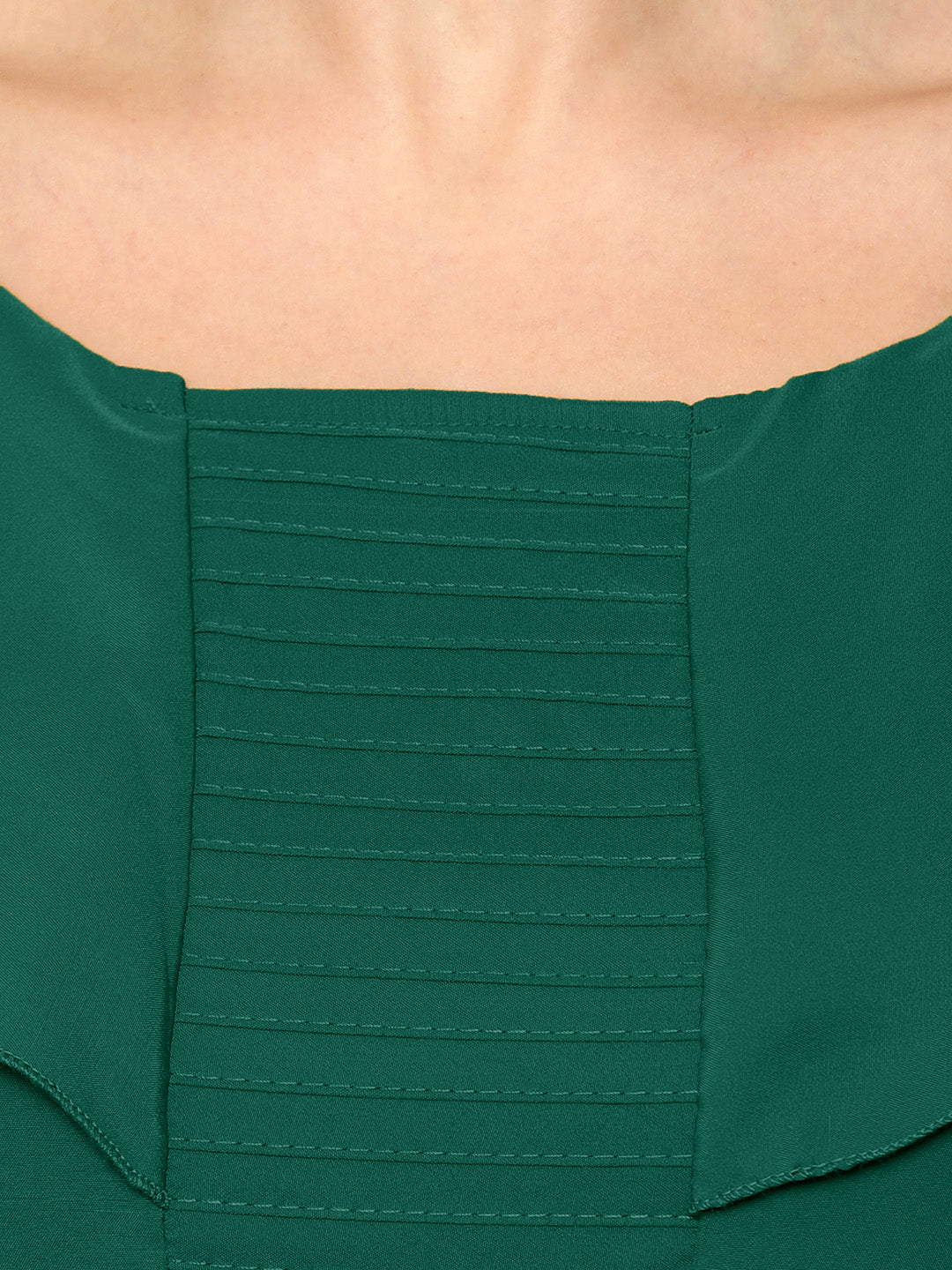 Green Solid Maxi Dress