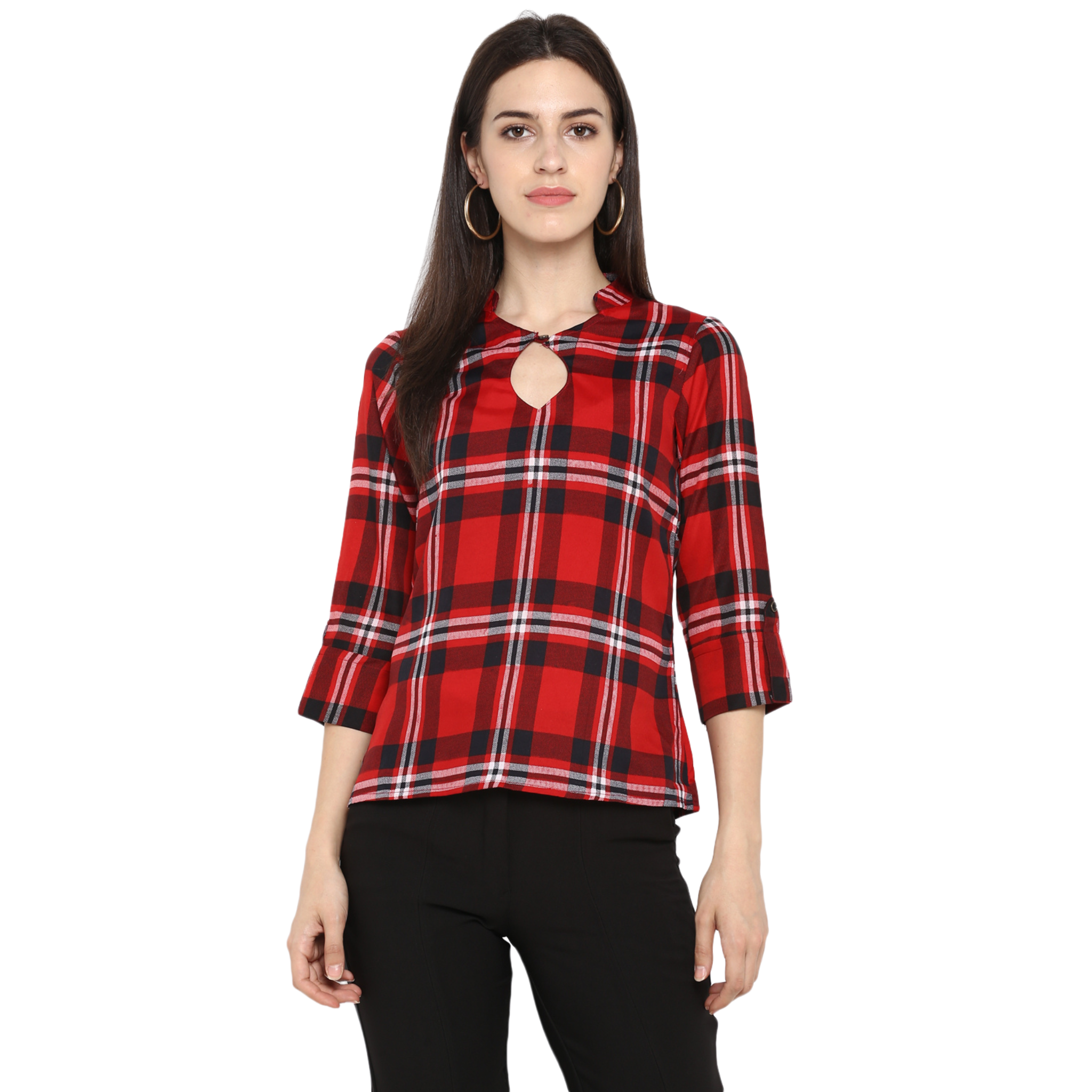 Red And Black Checkered Top