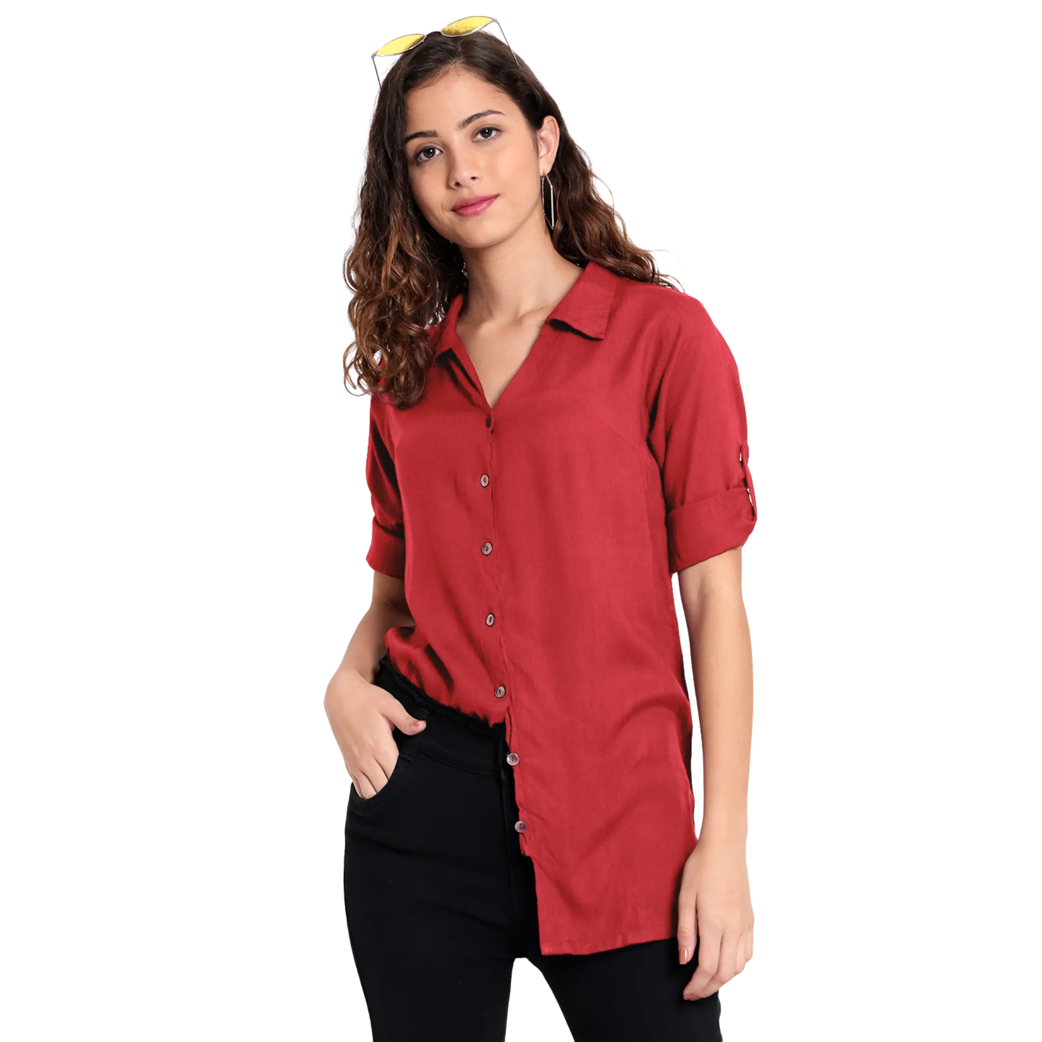 Red Longline Shirt