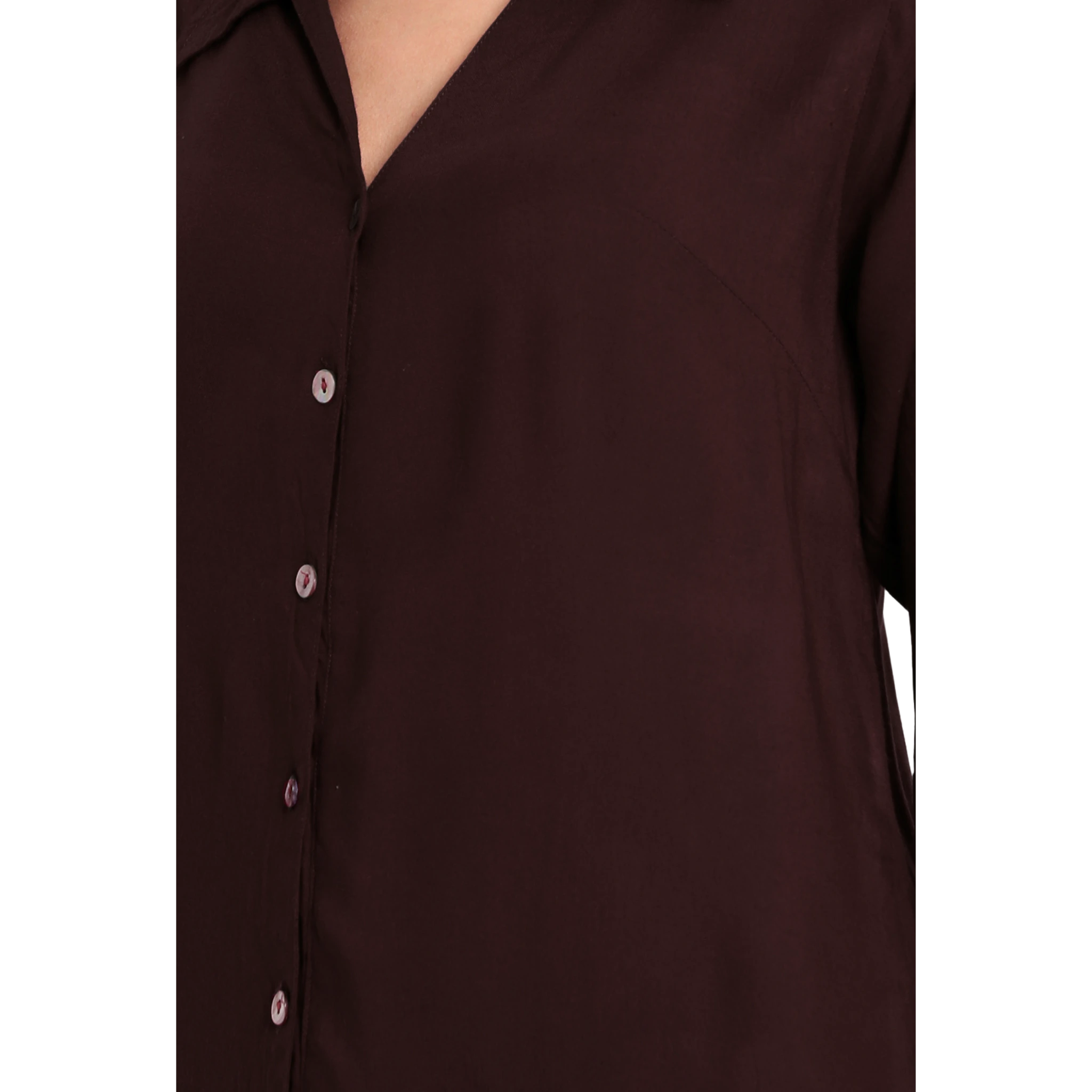 Brown Longline Shirt