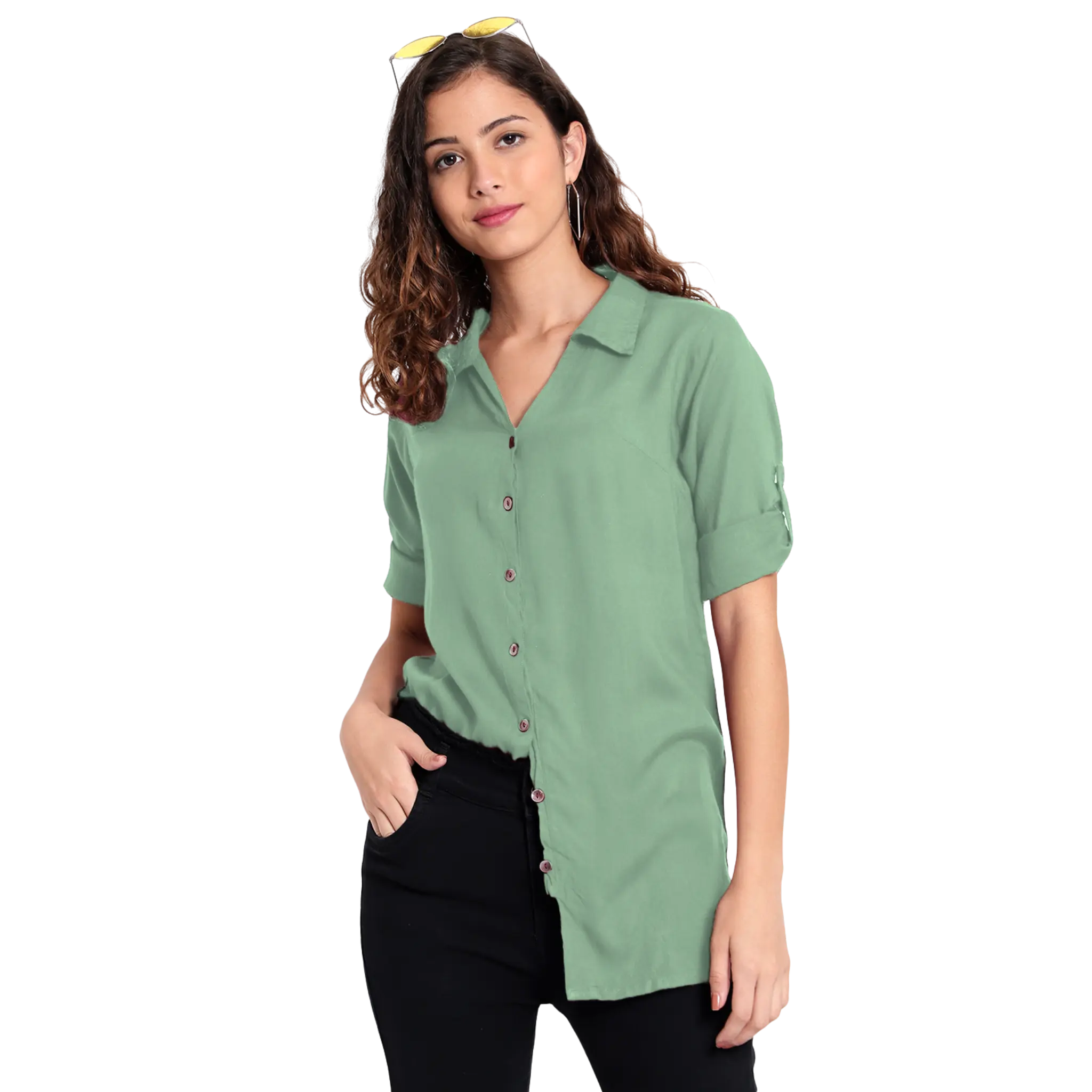 Mint Green Longline Shirt