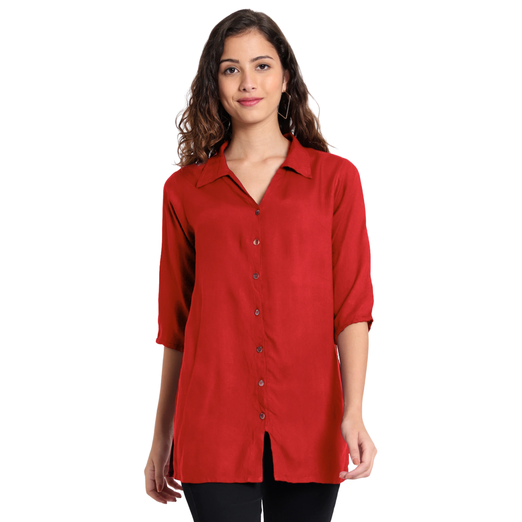 Red Longline Shirt