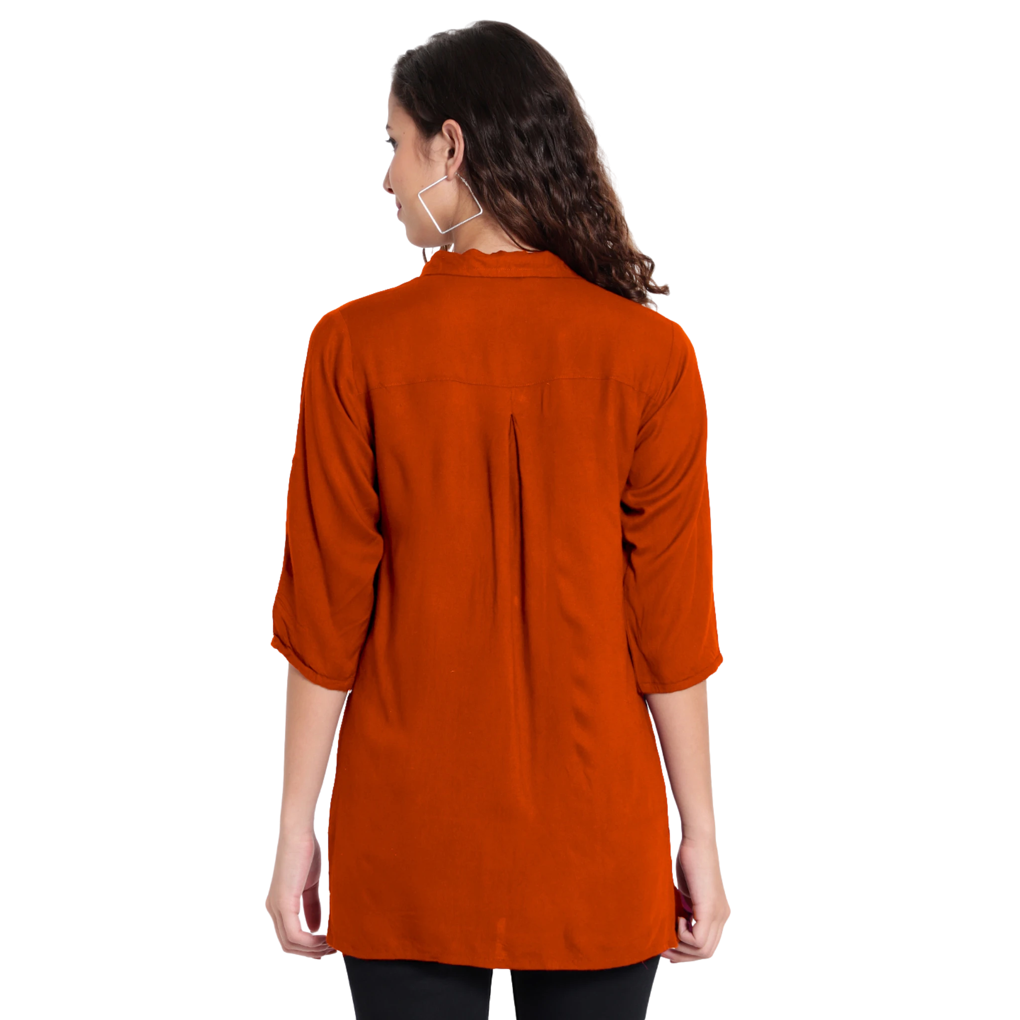 Rust Orange Longline Shirt