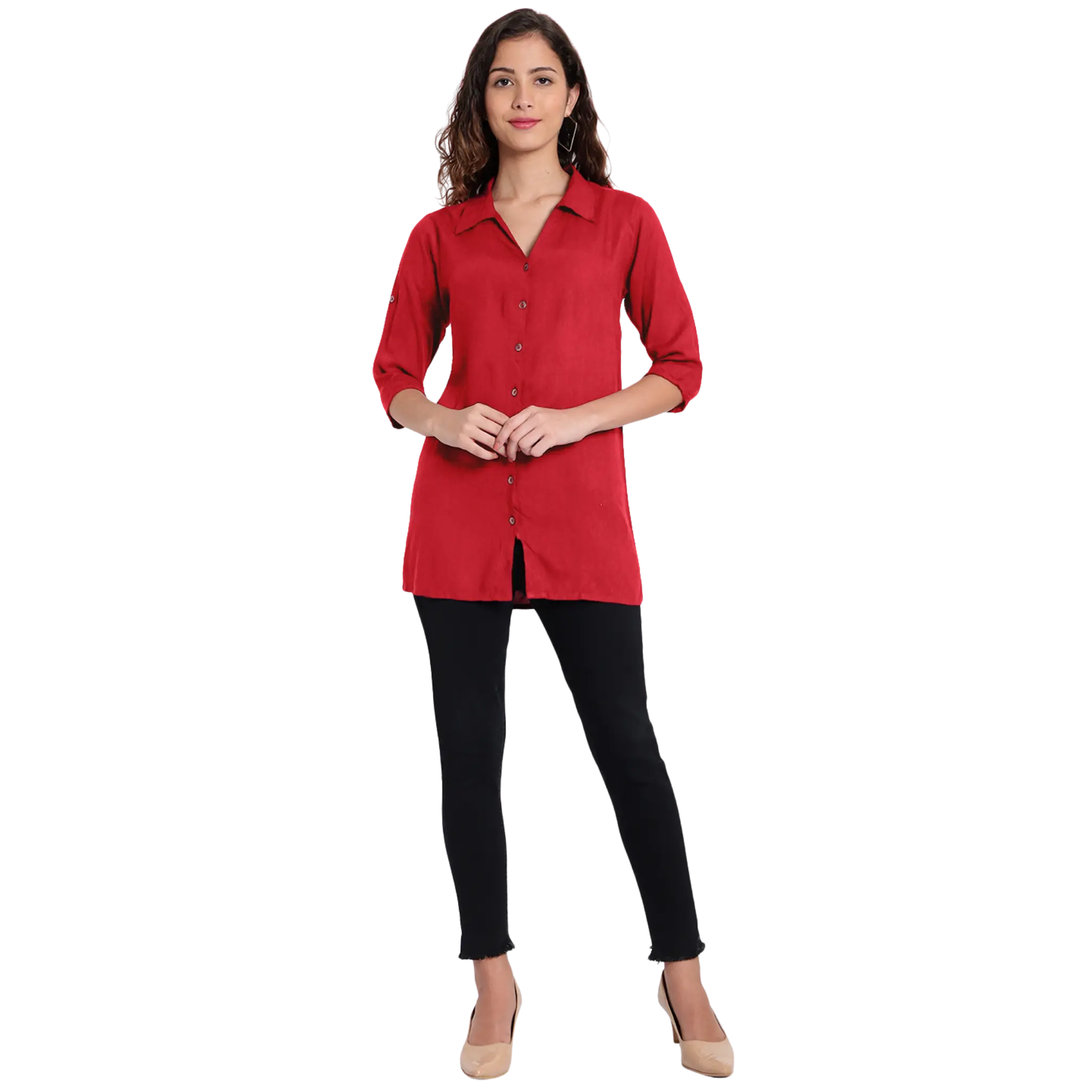 Red Longline Shirt
