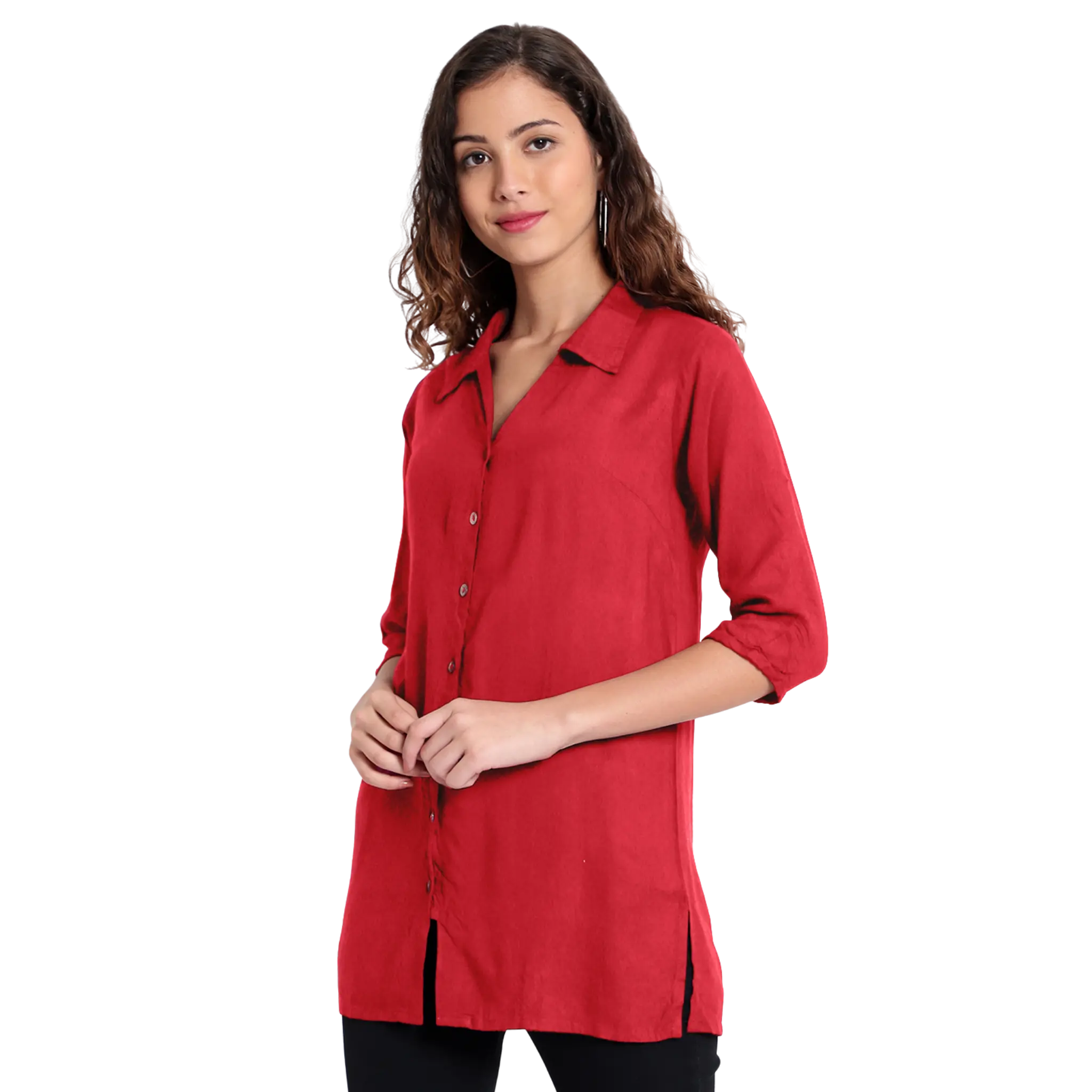 Red Longline Shirt