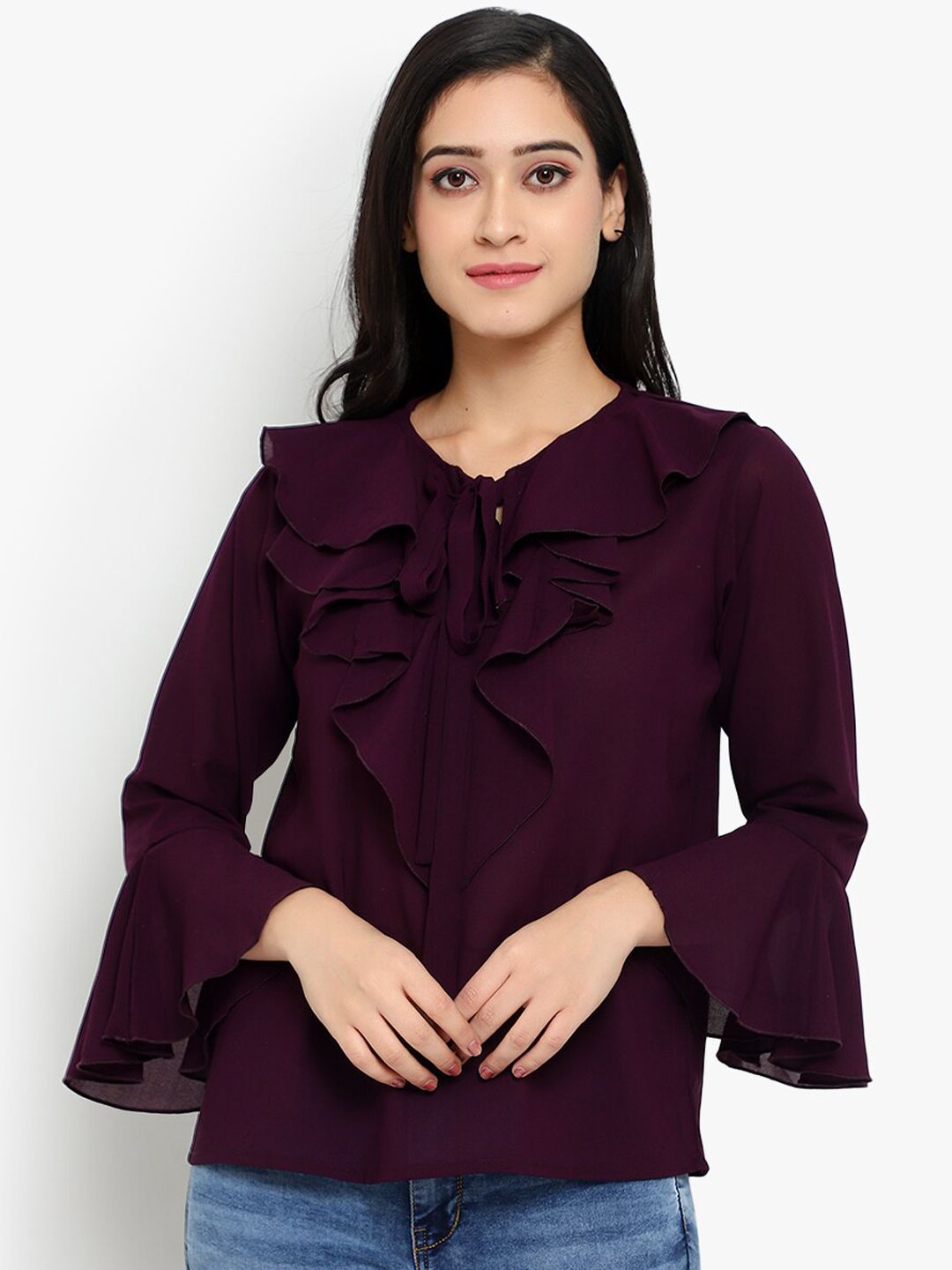 Purple Flared Top — view 1