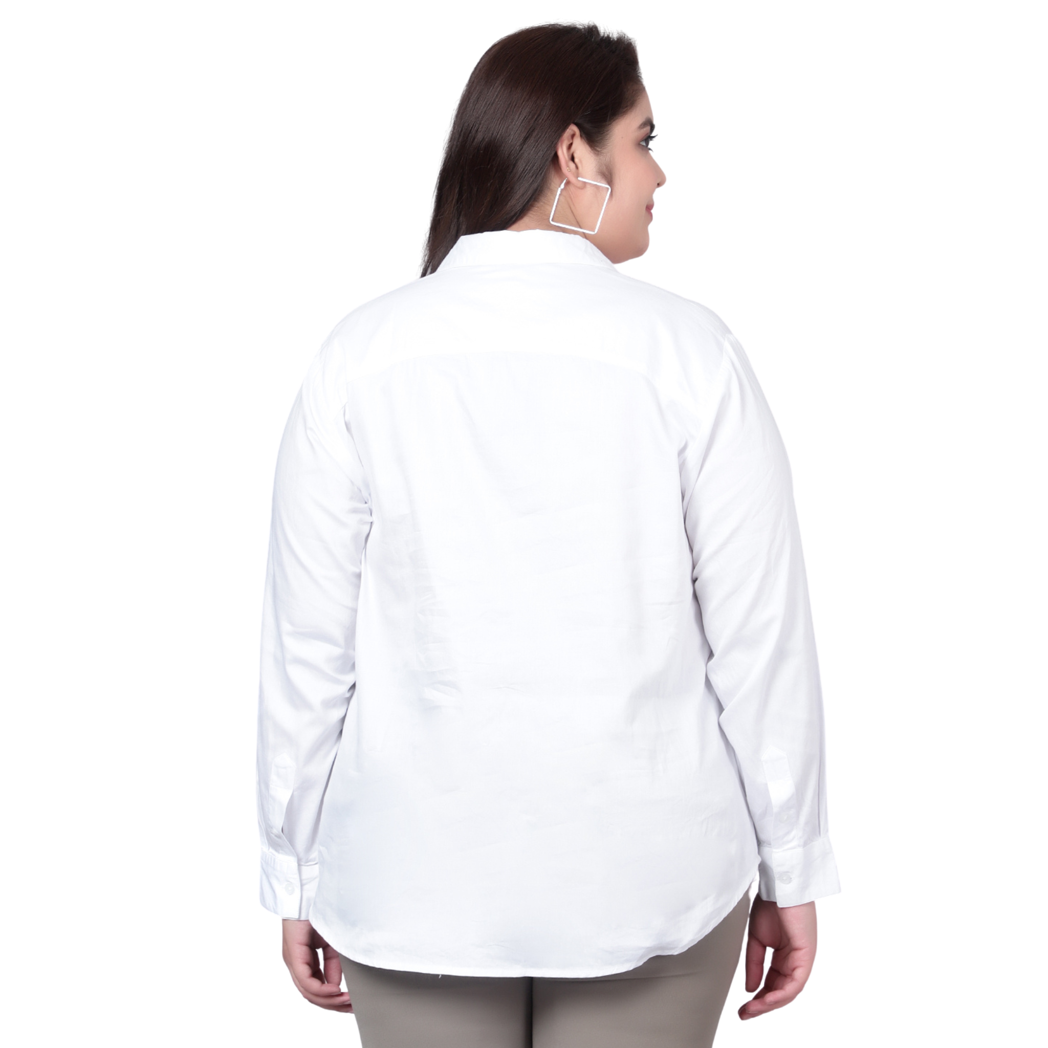 White Formal Plus Size Shirt