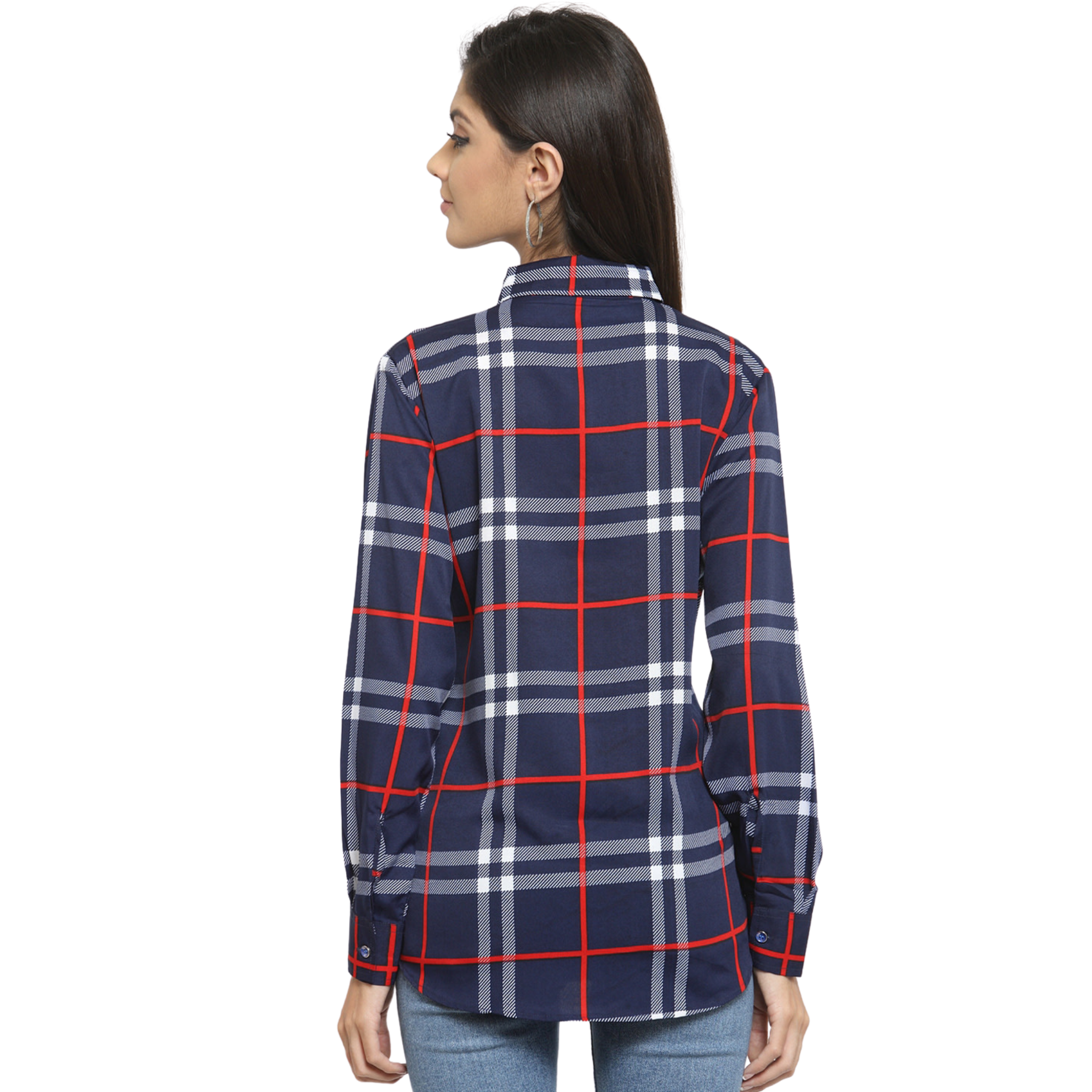 Blue and Red Checkered Shirt