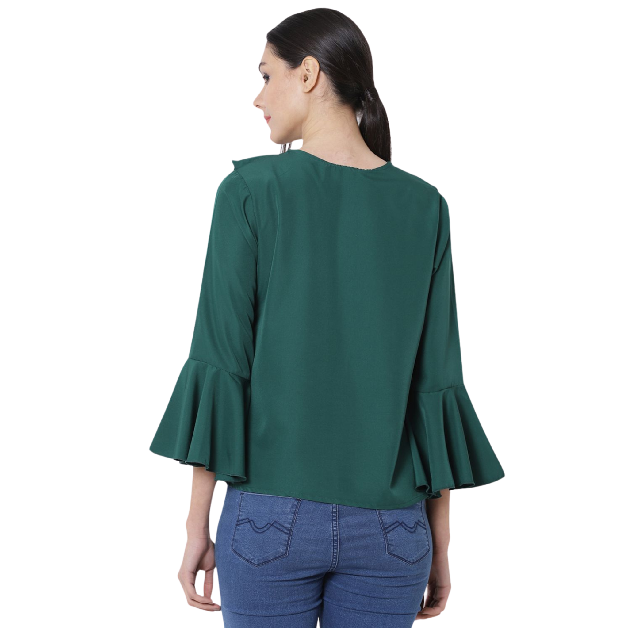 Green Flared Top