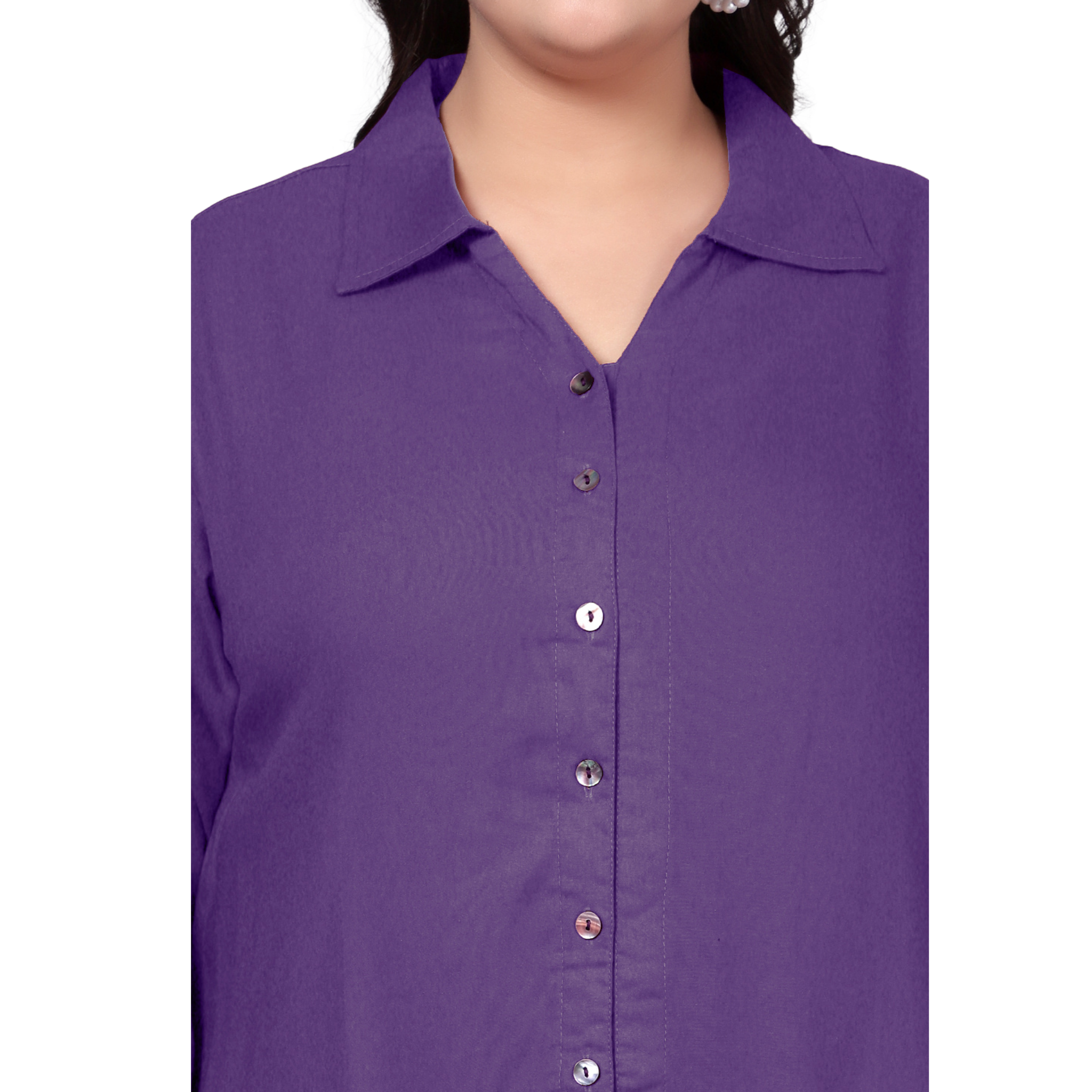 Lavender Longline Plus Size Shirt