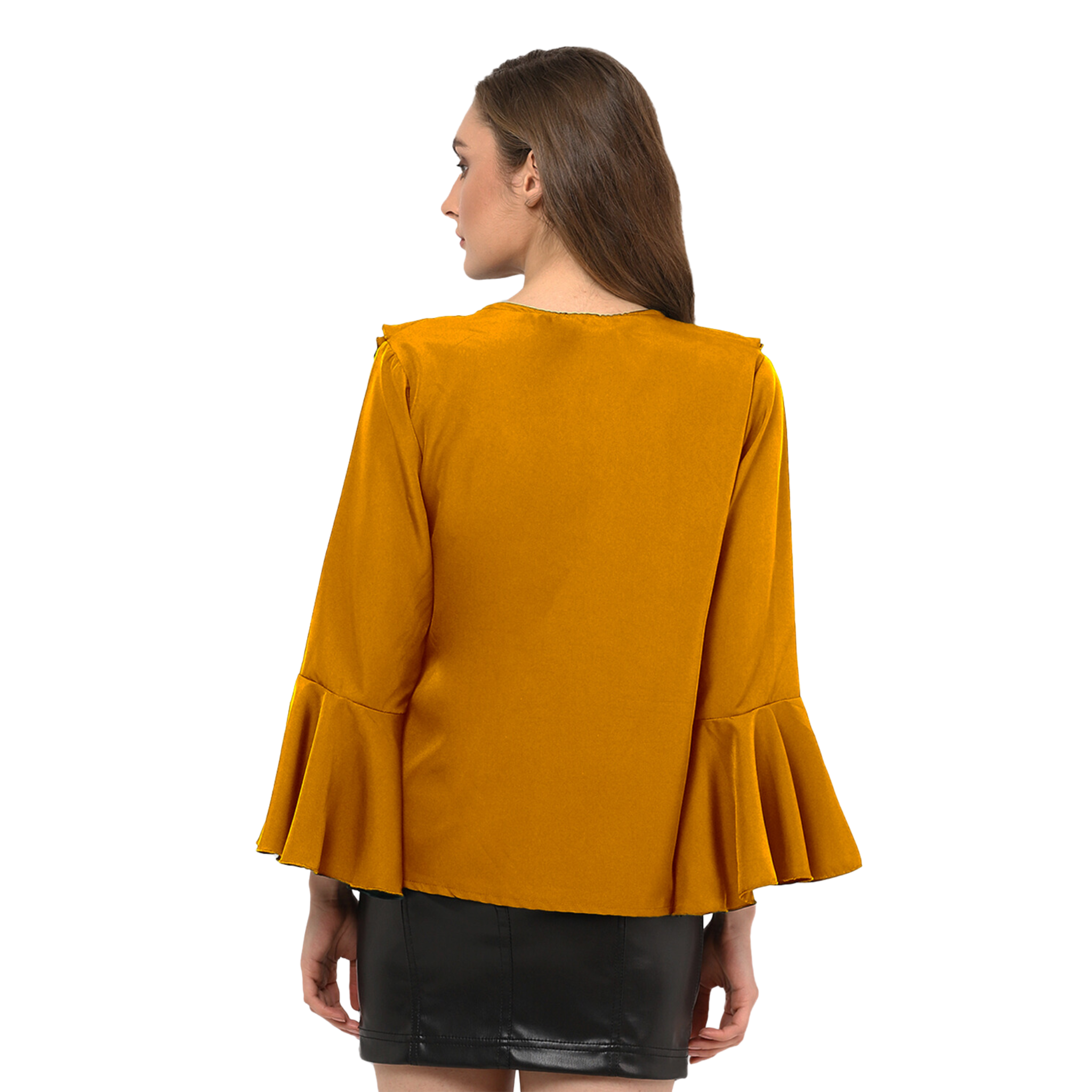 Mustard Flared Top