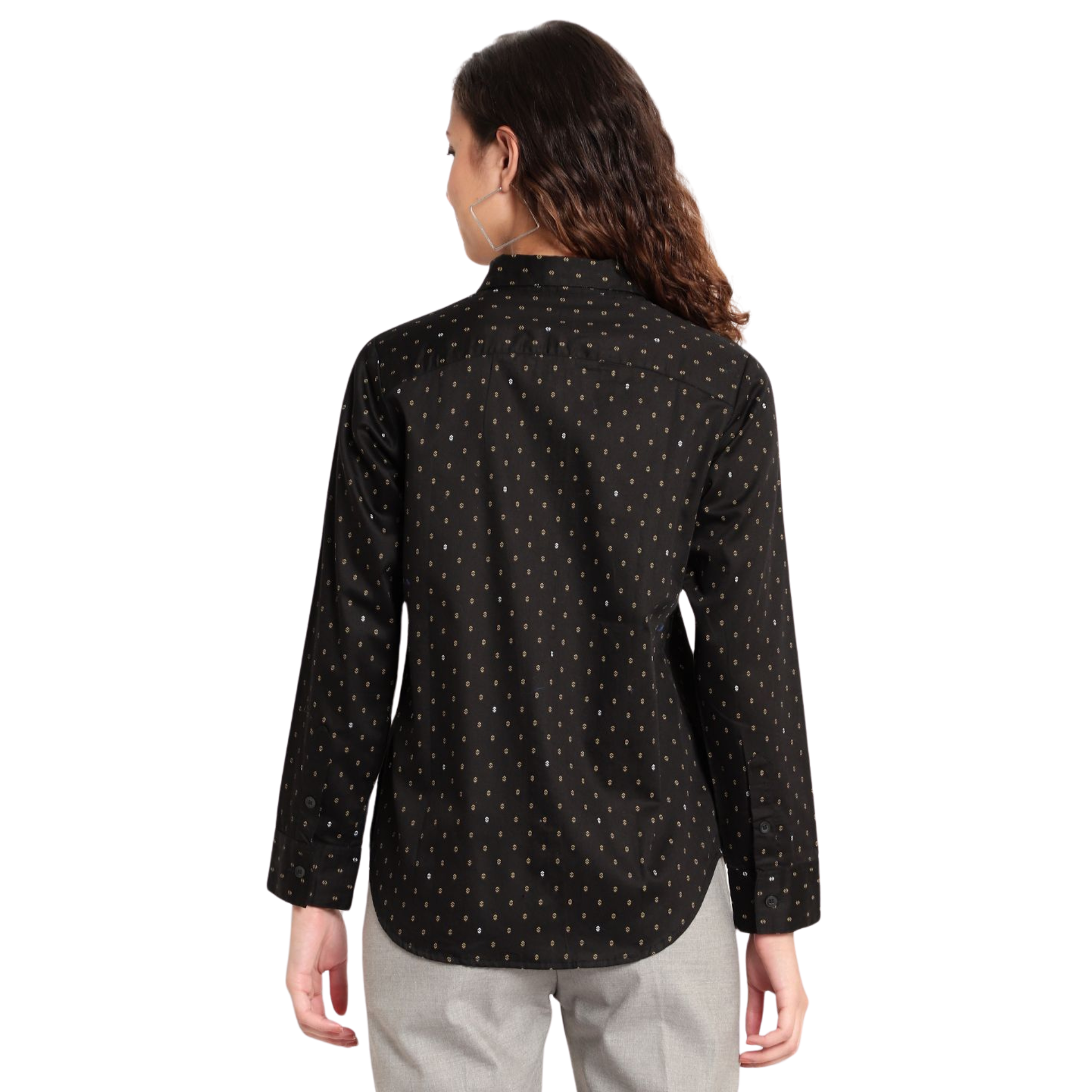 Black Print Formal Shirt