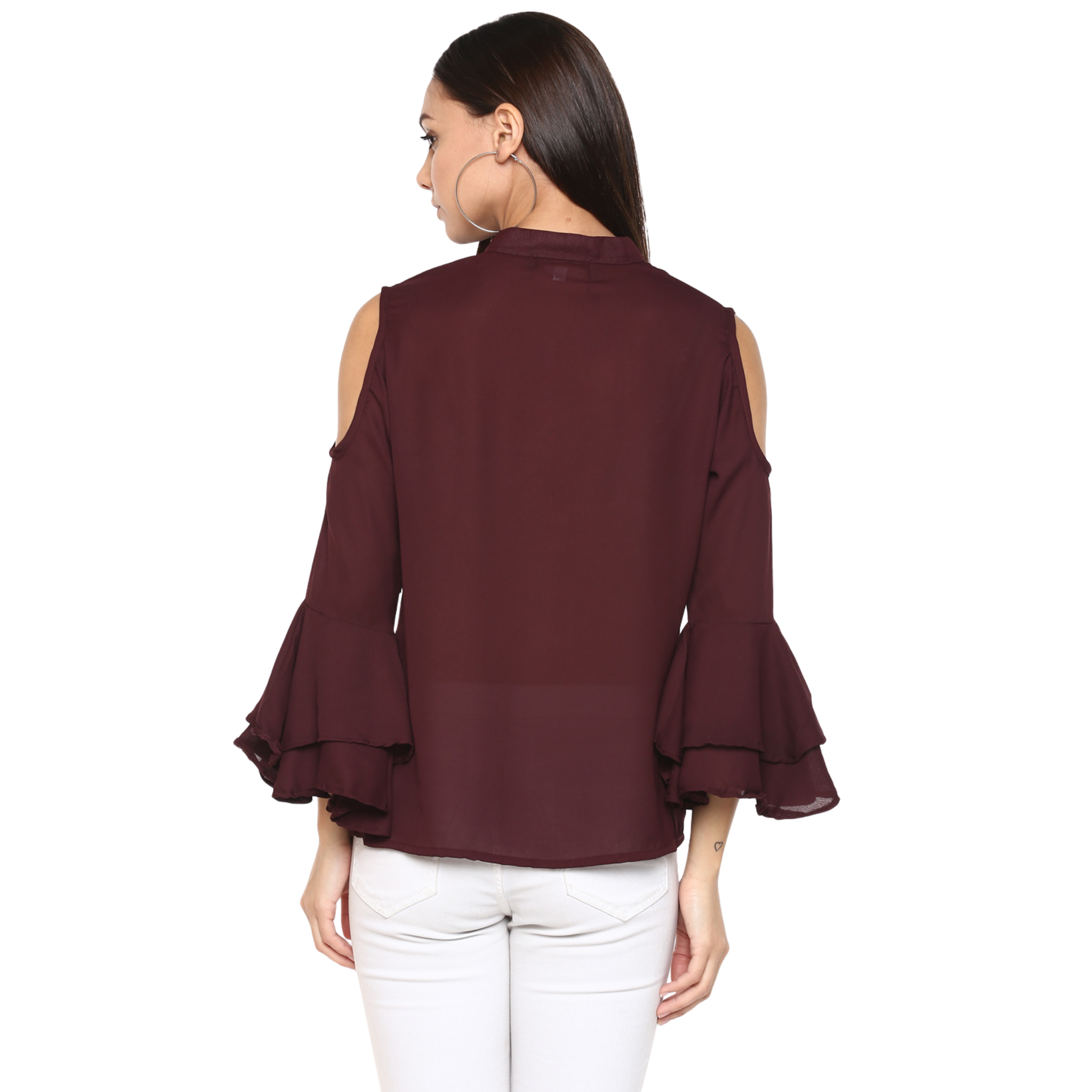 Maroon Georgette Top