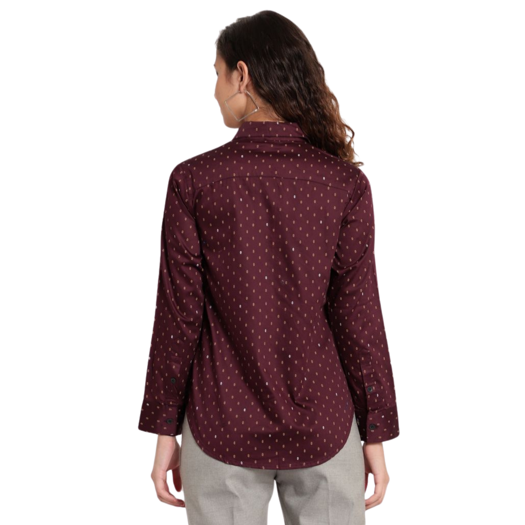 Purple Print Formal Shirt