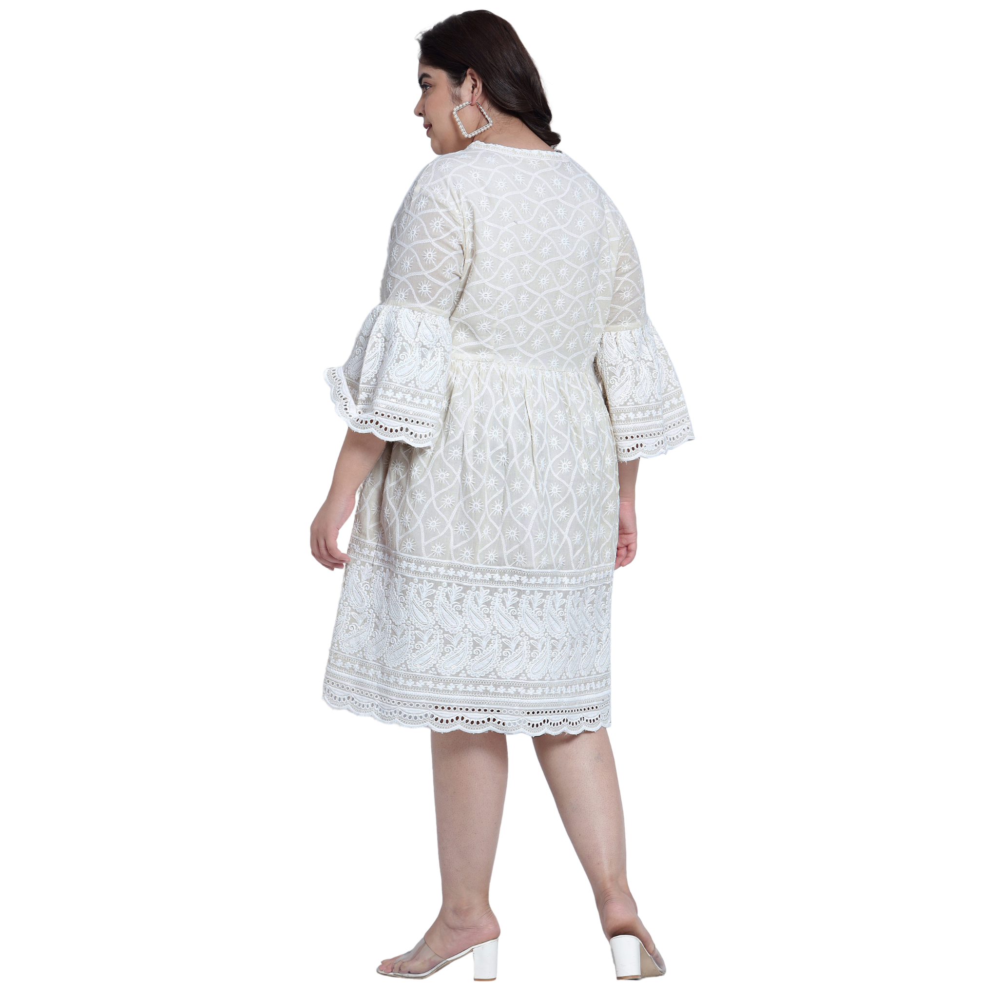 White Lace Plus Size Dress