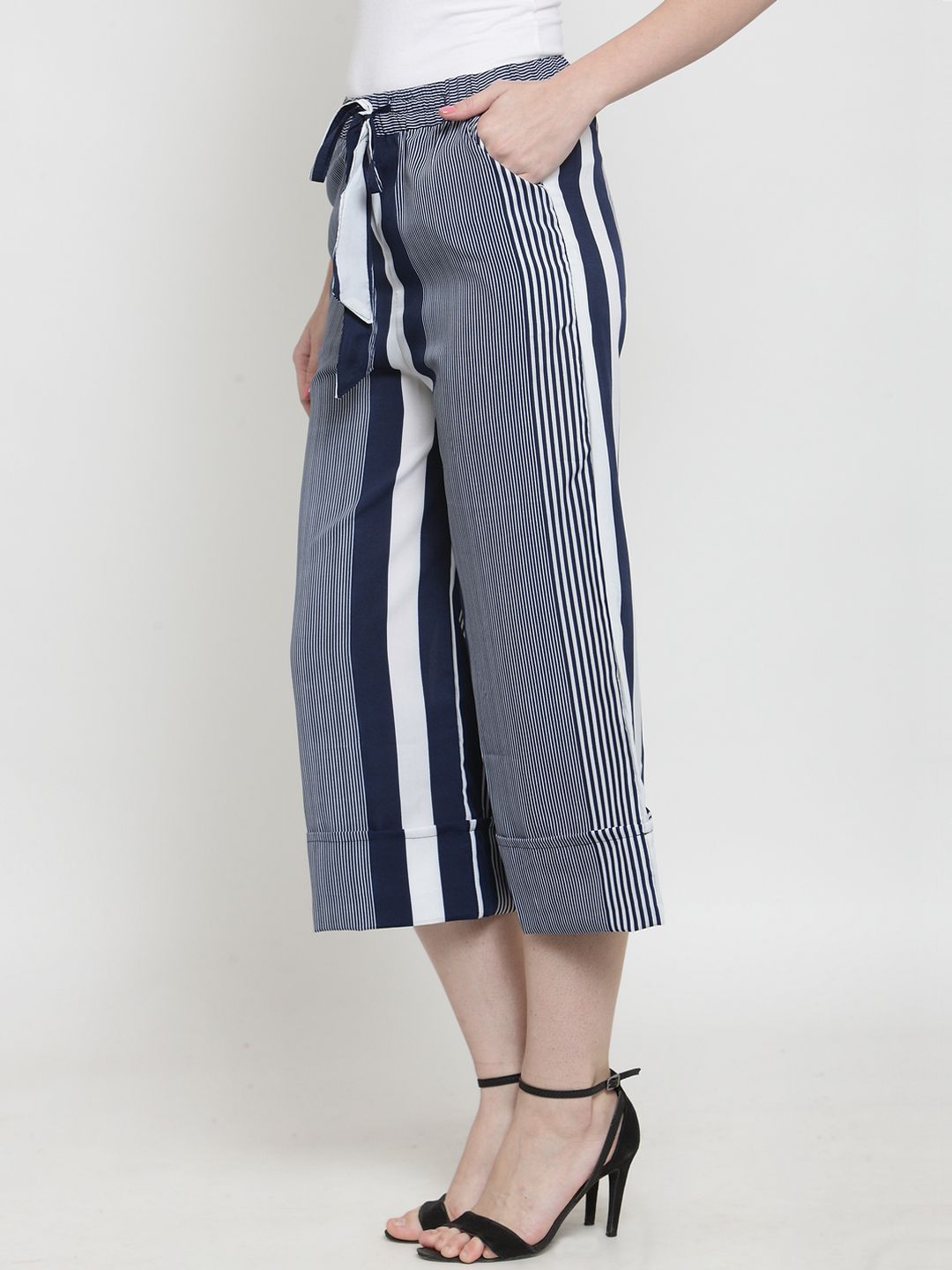 Blue And White Culottes — view 2