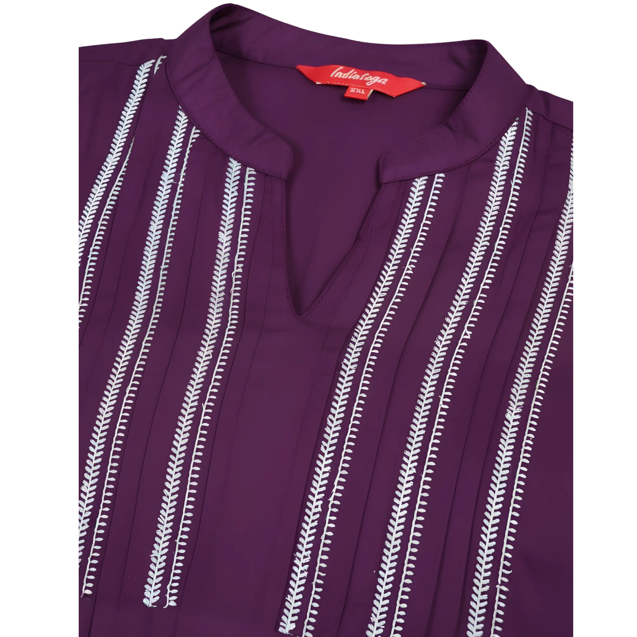 Purple Embroidered Tunic