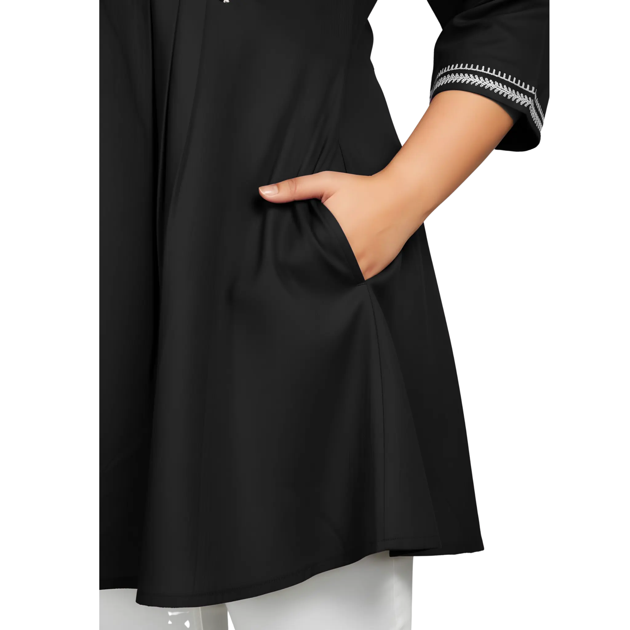 Black Embroidered Tunic